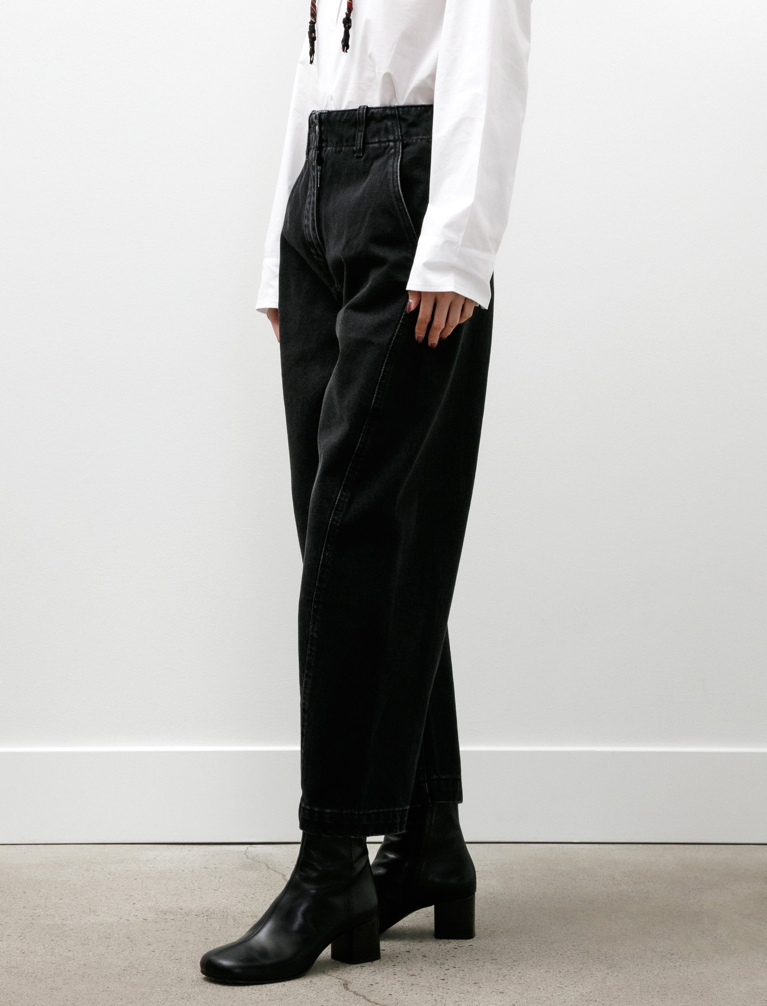 Studio Nicholson Akerman Rounded Denim Washed Black
