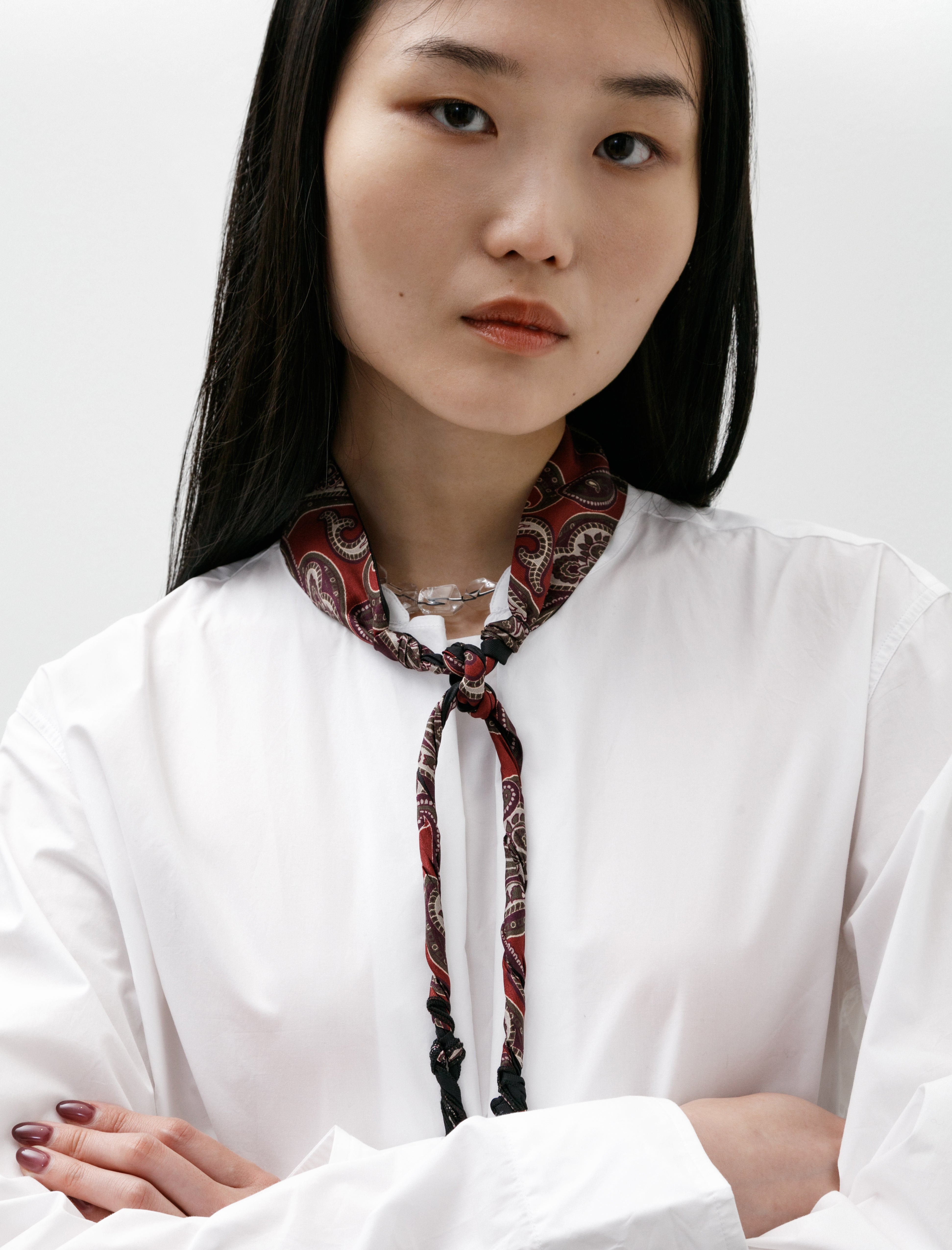 Our Legacy Twisted Tie Burgundy Paisley