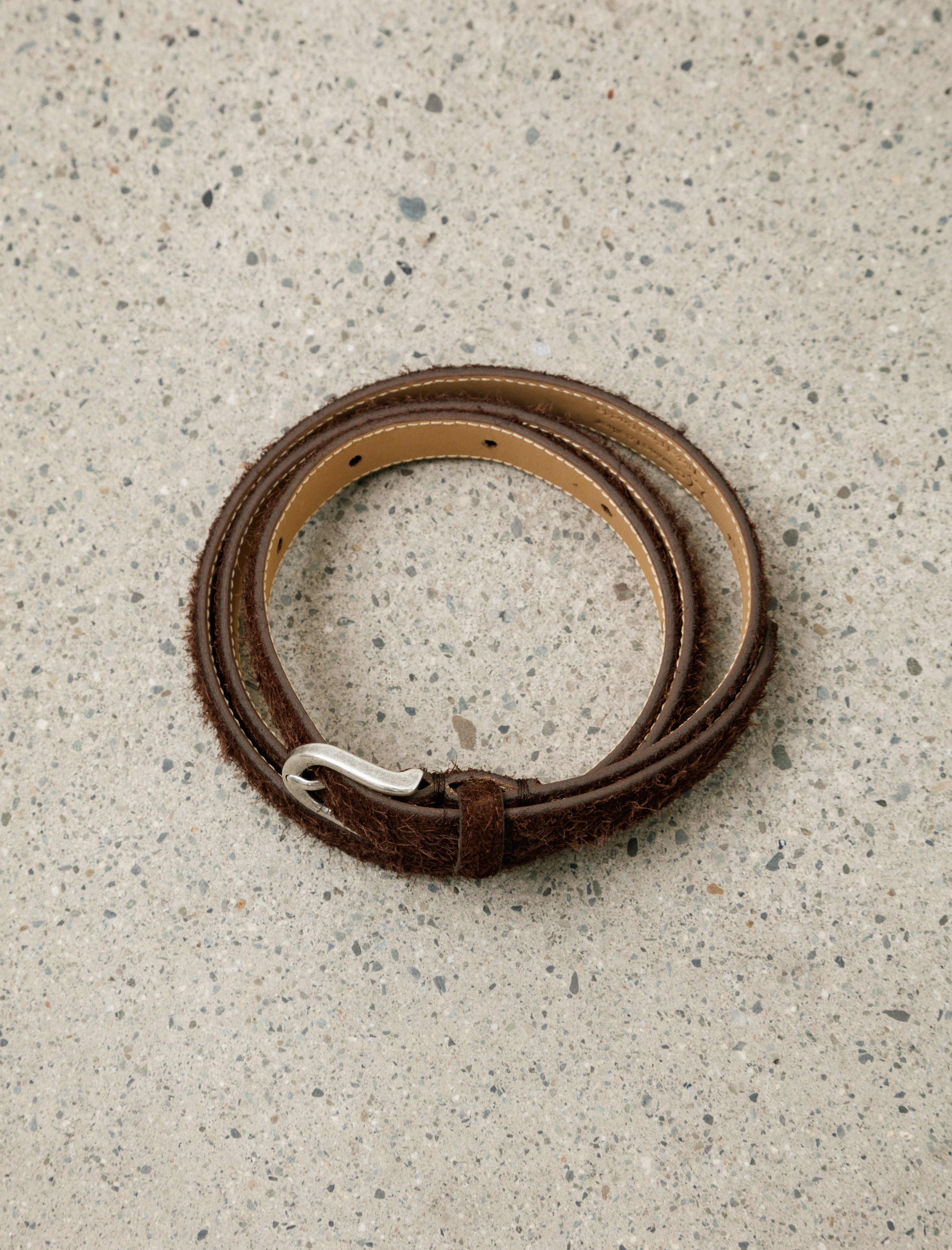 mfpen Purpose Belt Brown Fuzzy Suede