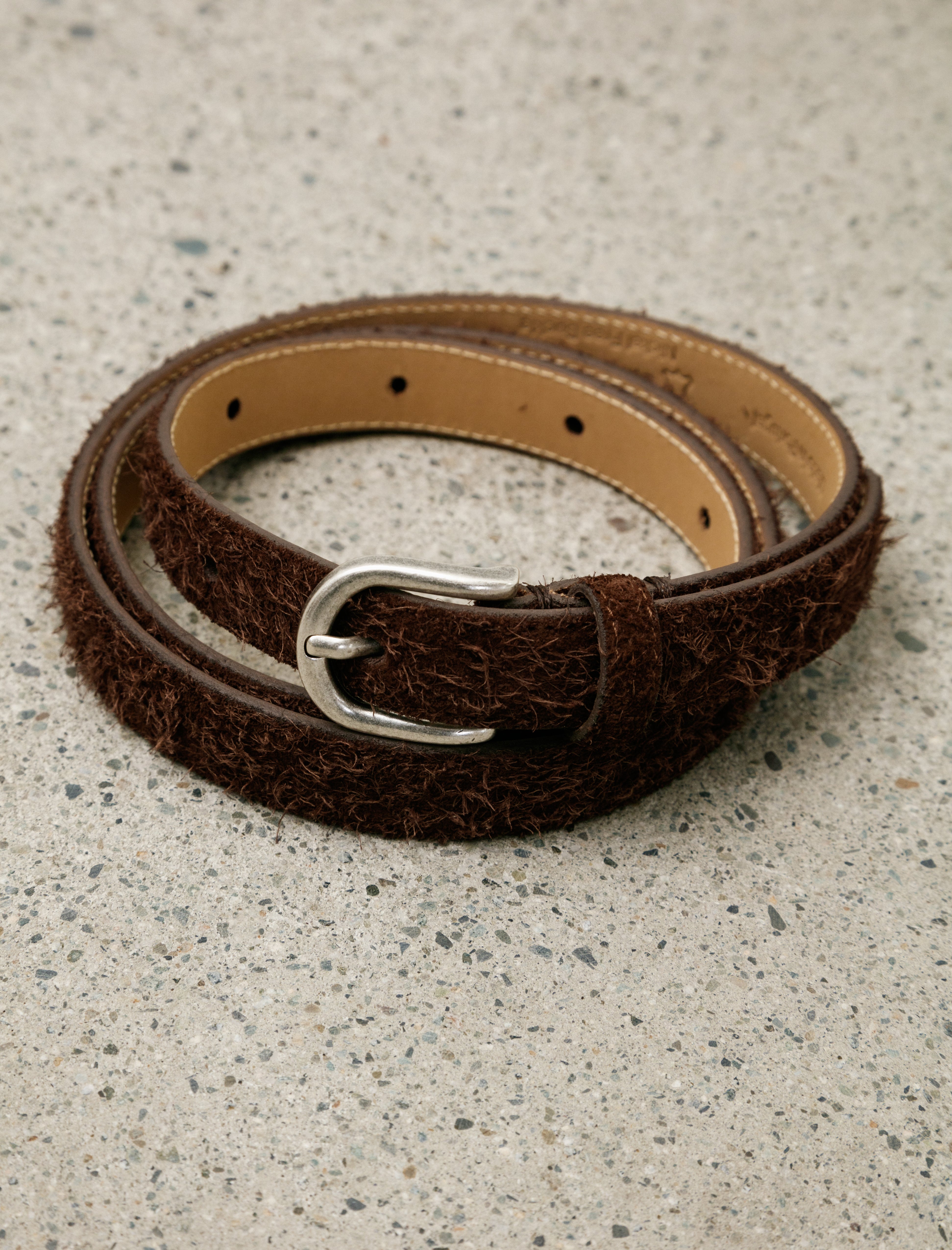 mfpen Purpose Belt Brown Fuzzy Suede