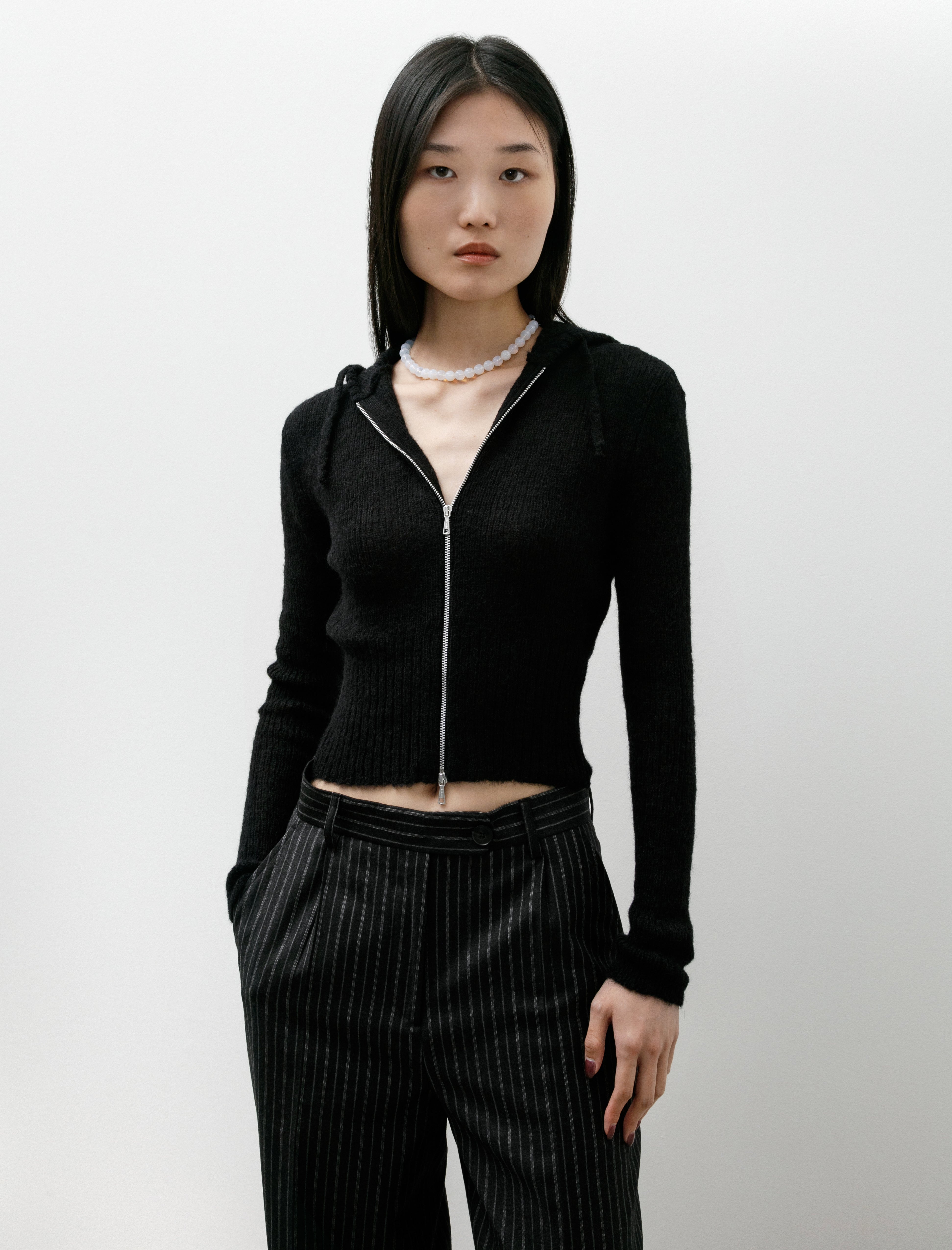 Our Legacy Compact Hood Black Fuzzy Alpaca