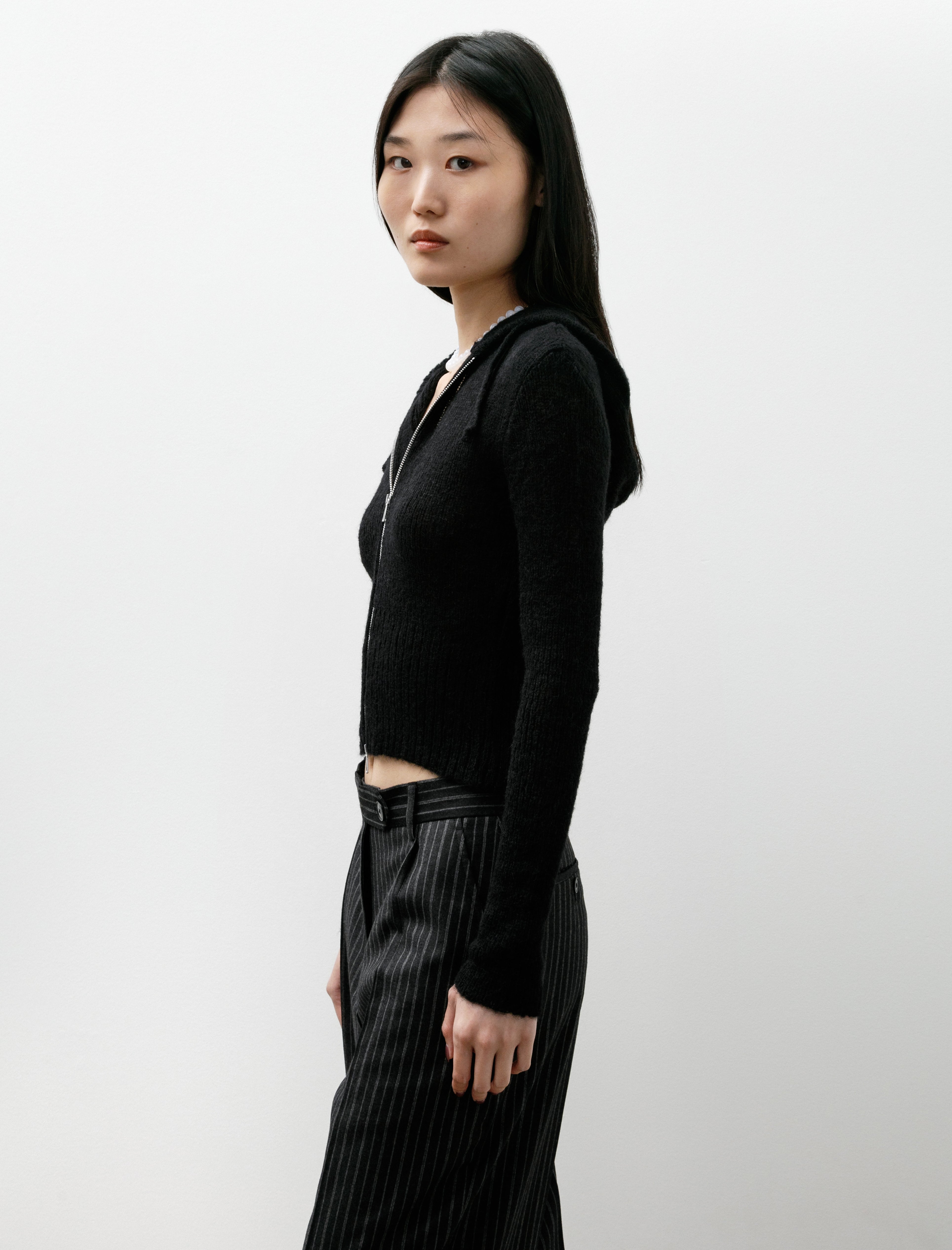 Our Legacy Compact Hood Black Fuzzy Alpaca