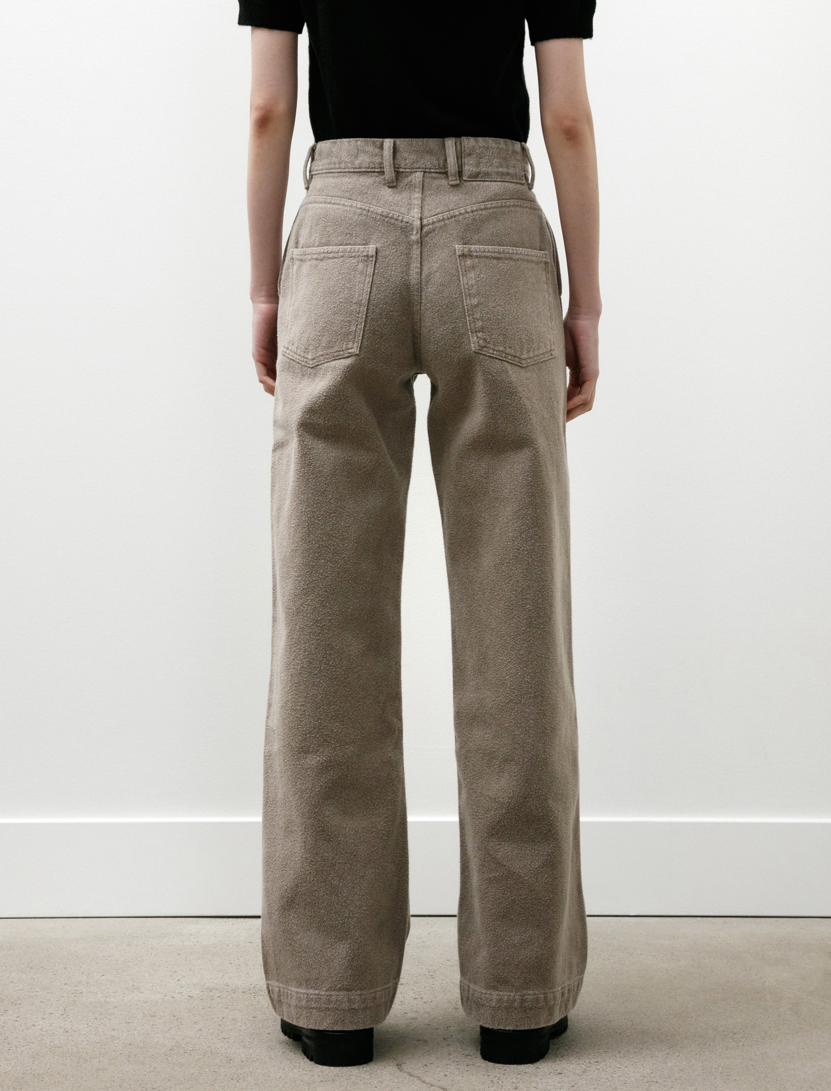 mfpen Womens Straight Cut Jeans Brushed Mudstone