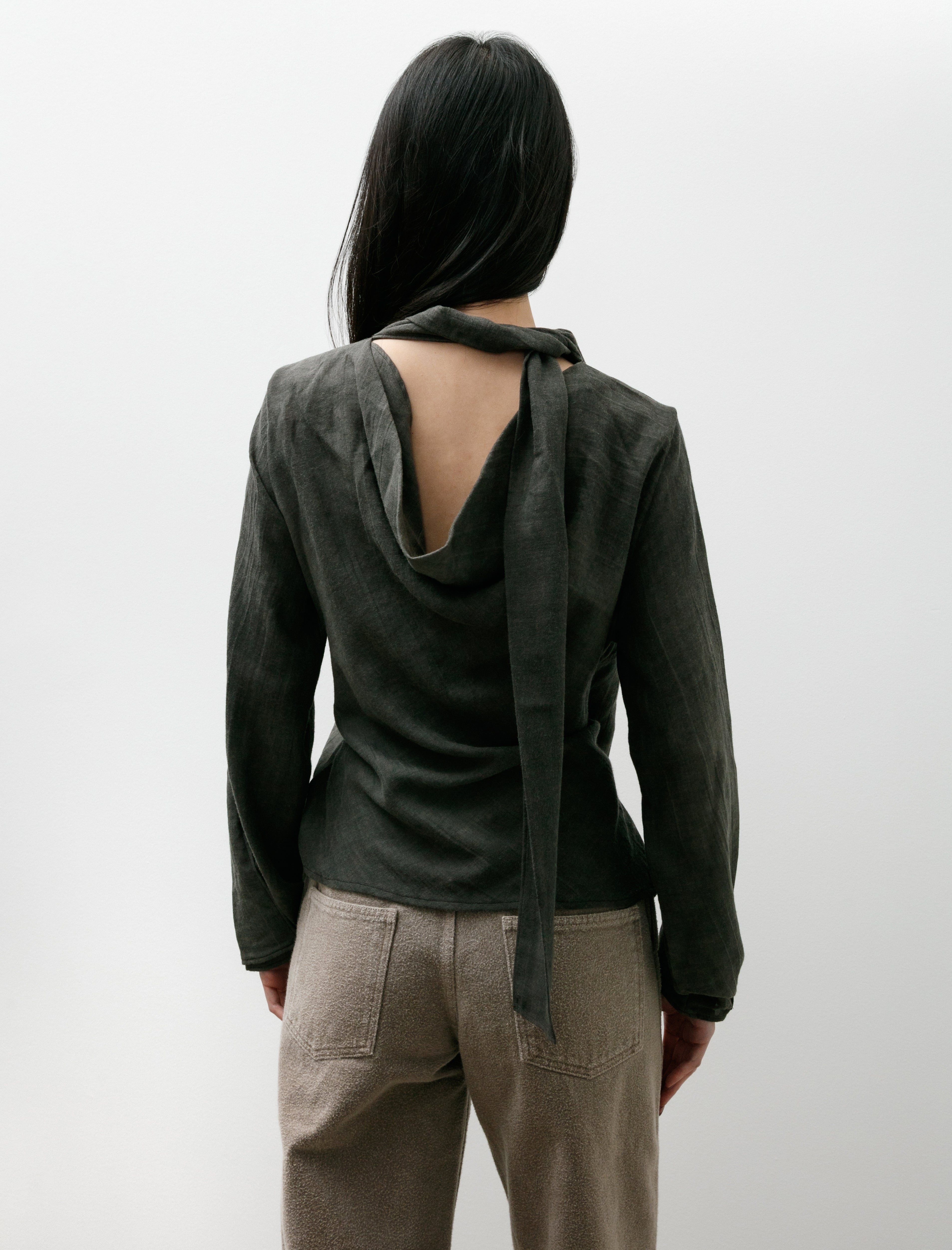 Our Legacy Virtuous Blouse Dark Cloud Sparse Cotton Wool