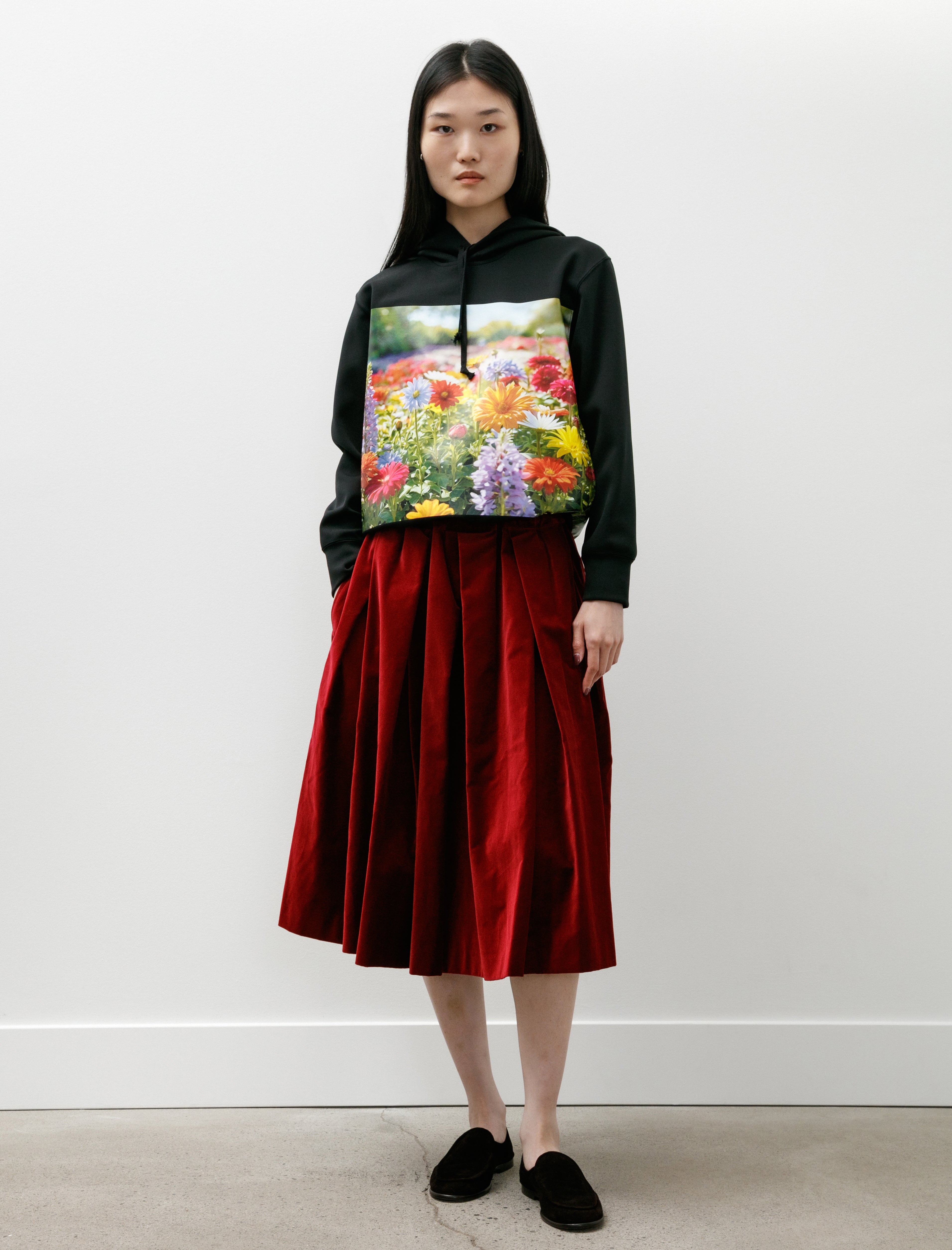 Comme des Garons Comme des Garçons Velvet Skirt Cherry Red