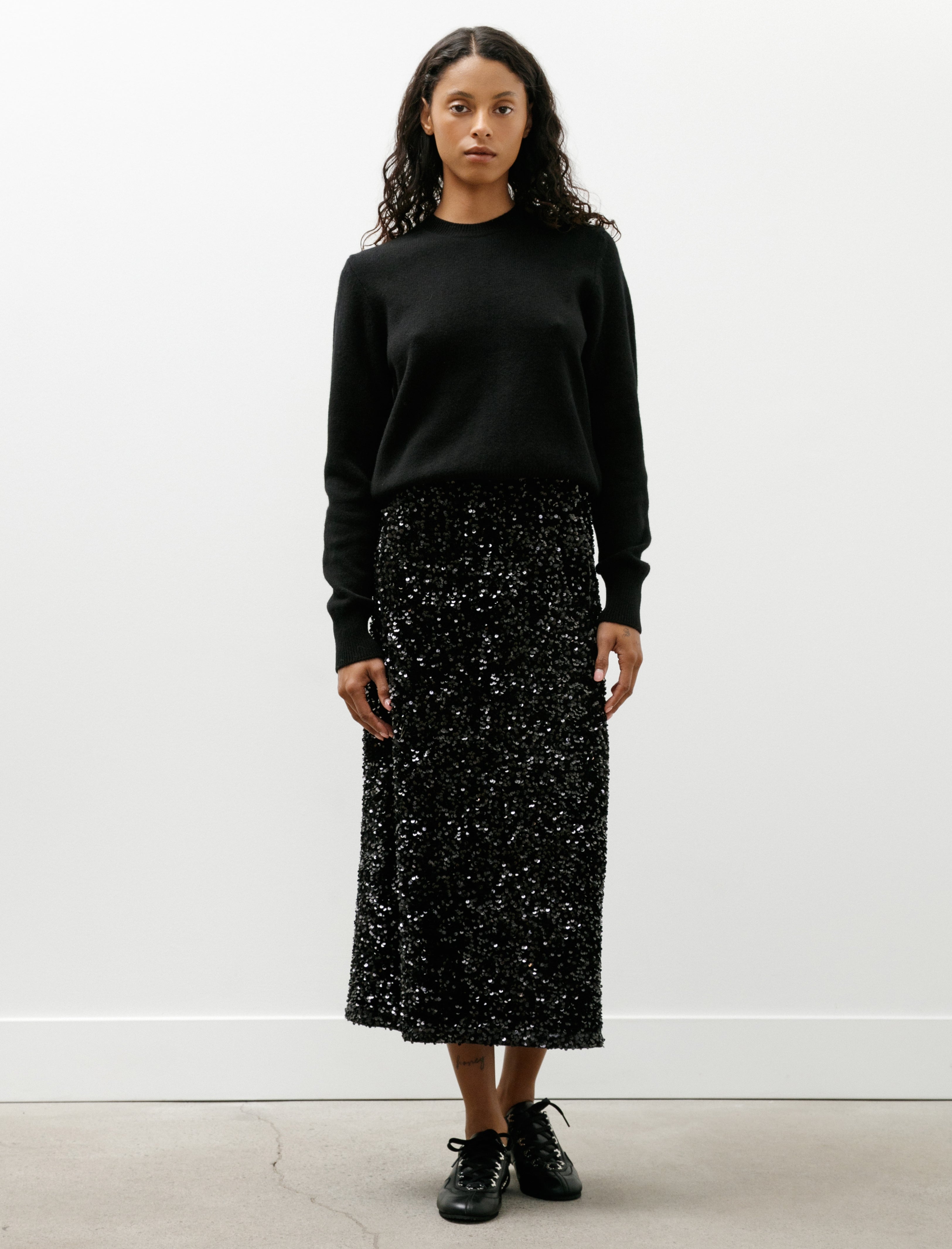 Eleph Penny Skirt Black Shine