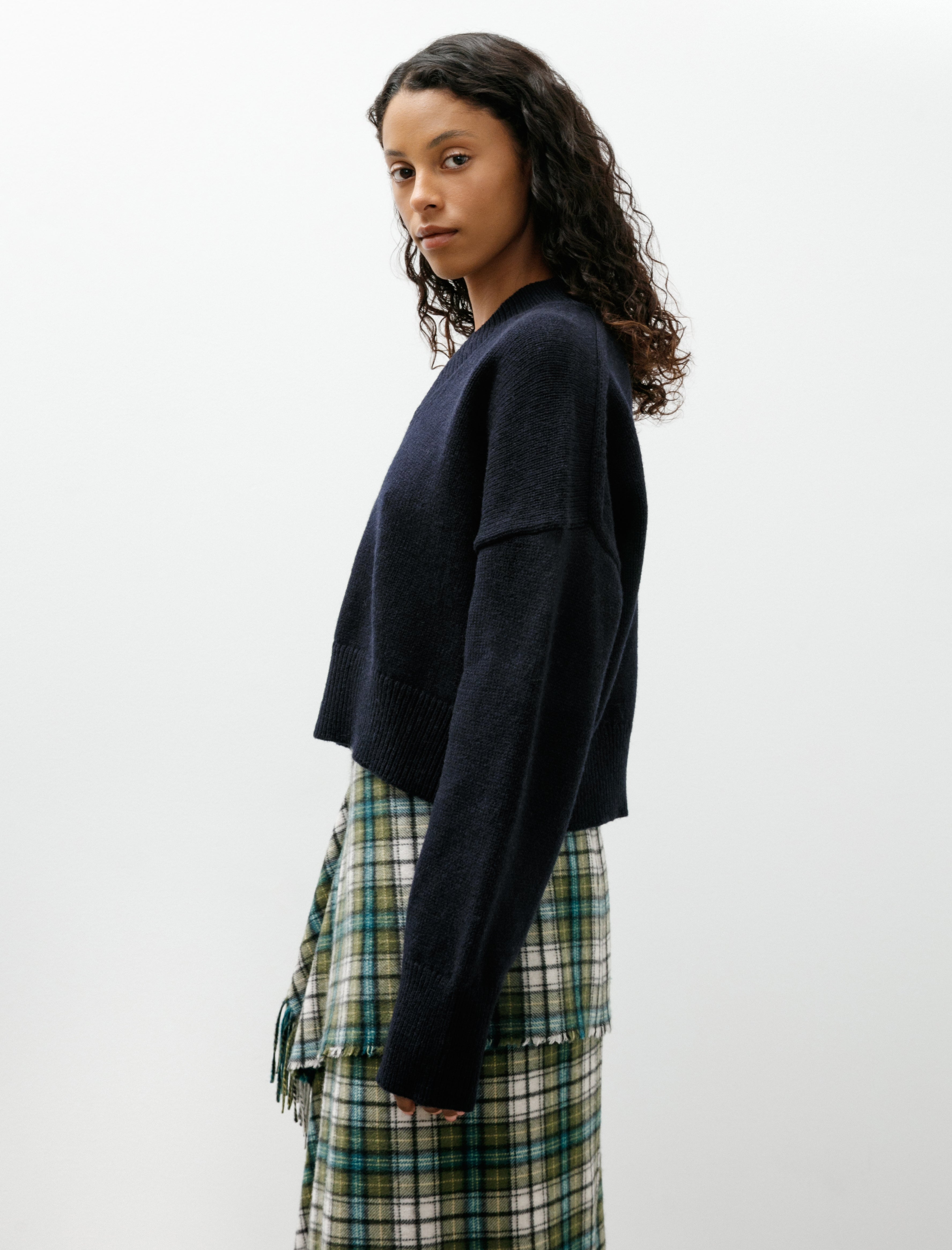 Cecilie Bahnsen Fenne Jumper Winter Lambswool Navy