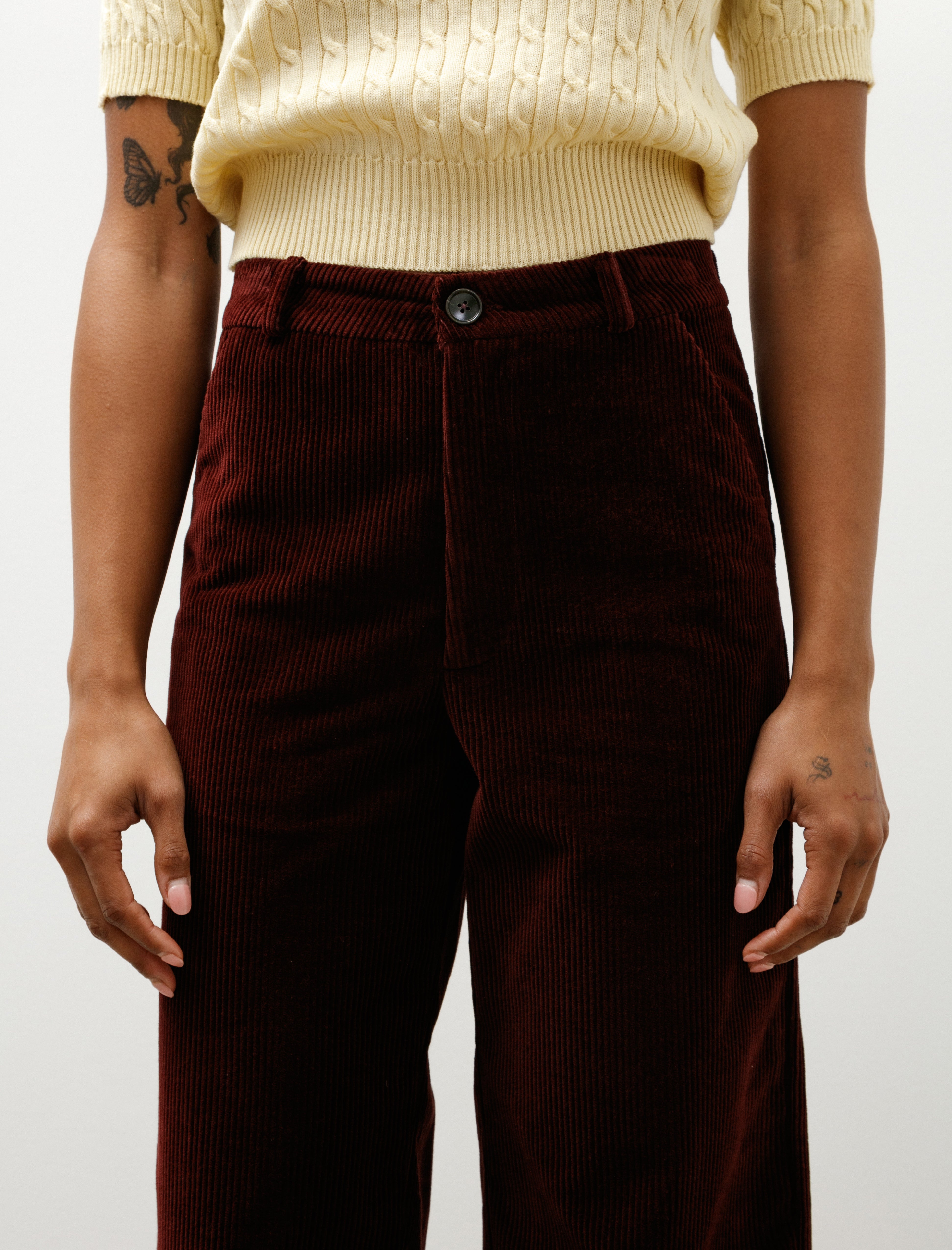 Eleph Nijn Pants Burgundy Cord