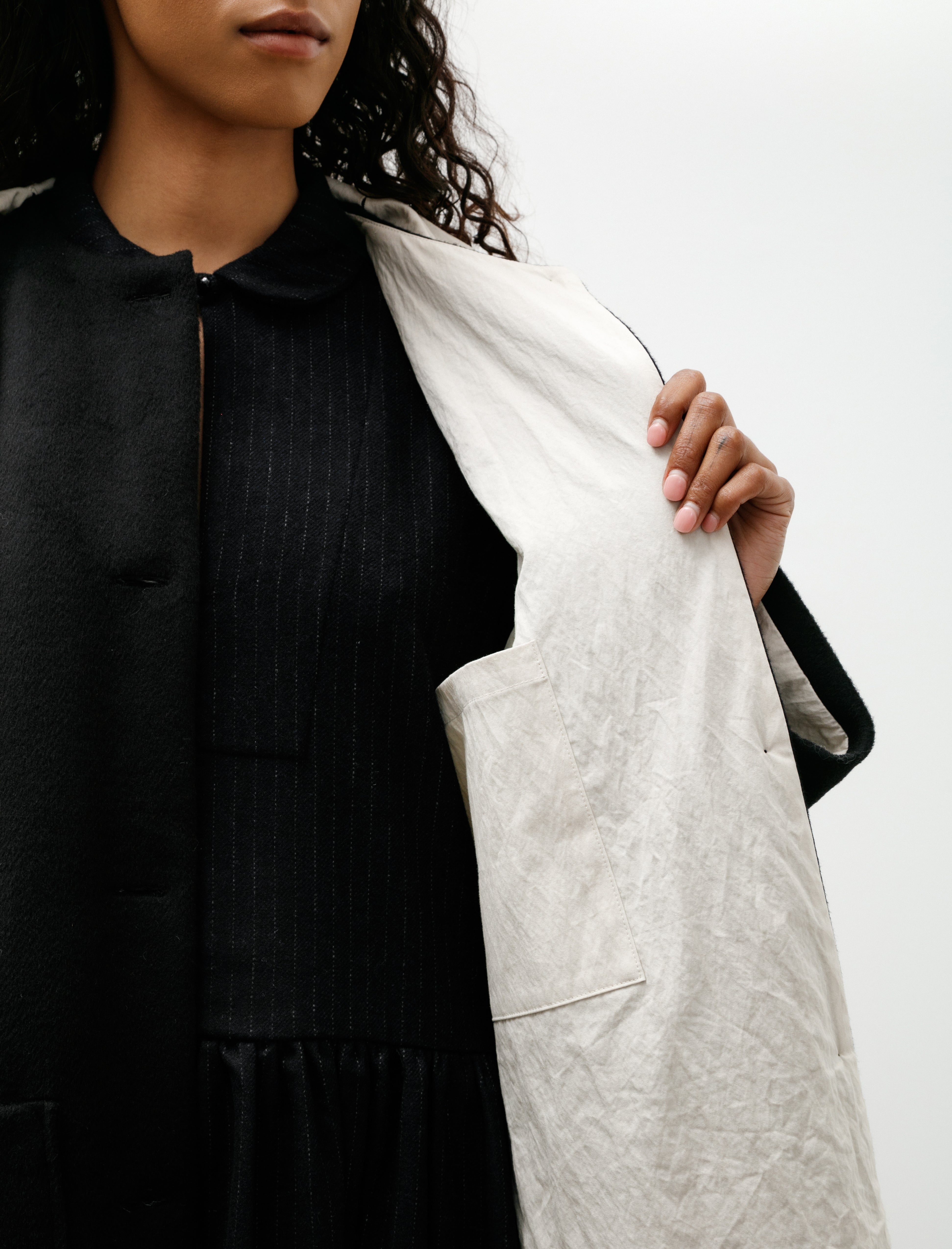 Eleph Fien Coat Long Black