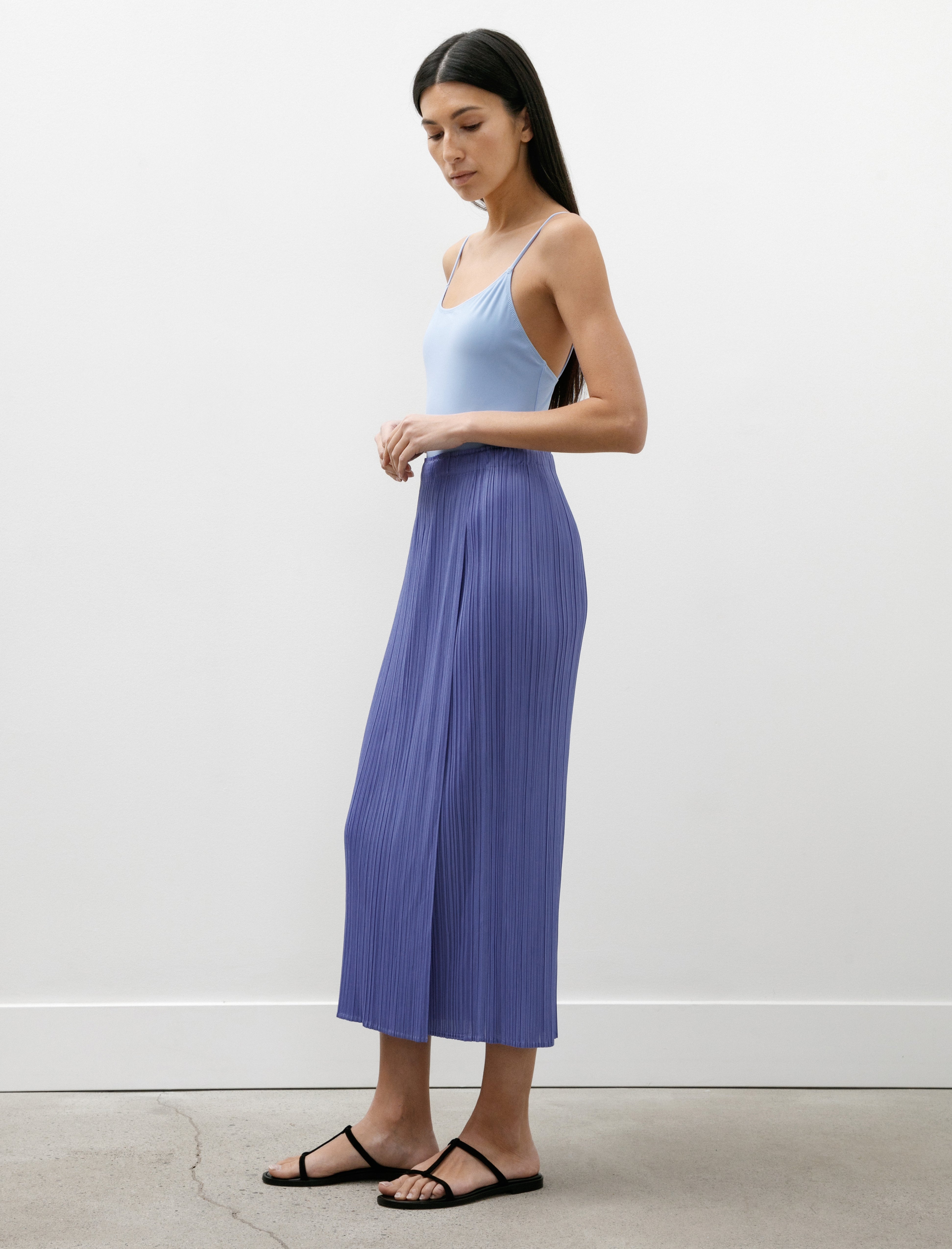Pleats Please by Issey Miyake Monthly Colours Skirt Steel Blue