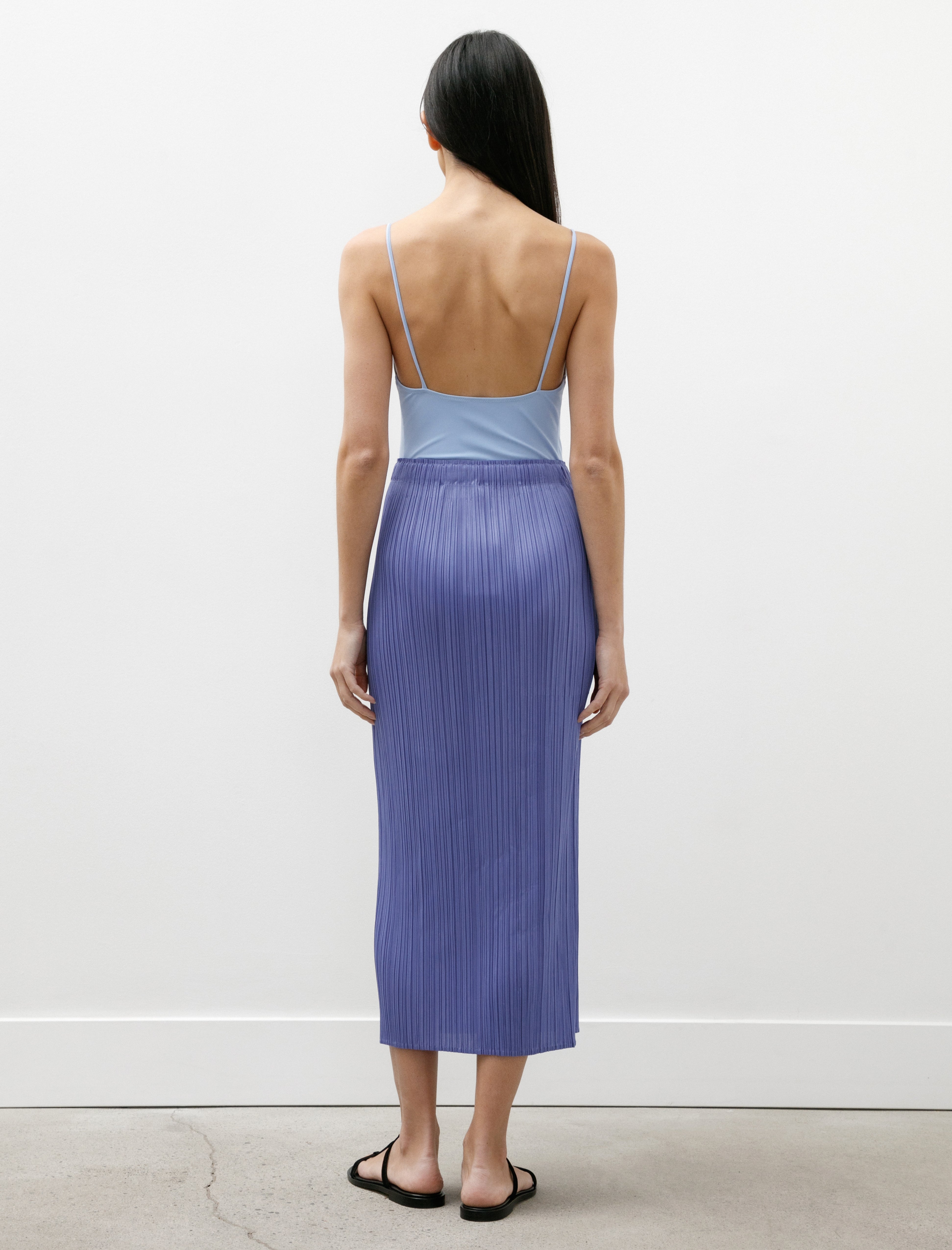 Pleats Please by Issey Miyake Monthly Colours Skirt Steel Blue
