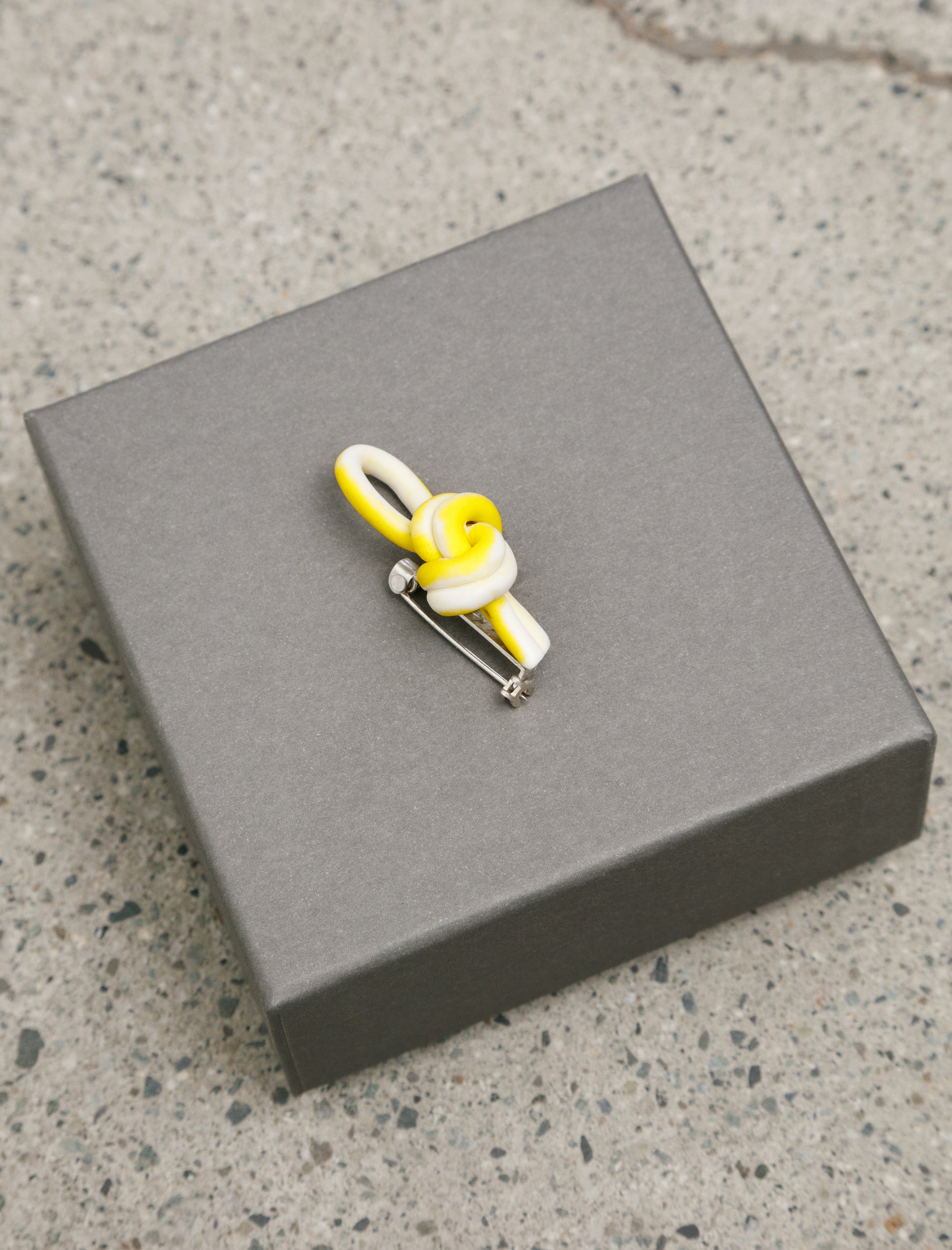 Seventyfive Porcelain Knot Brooch Daffodil