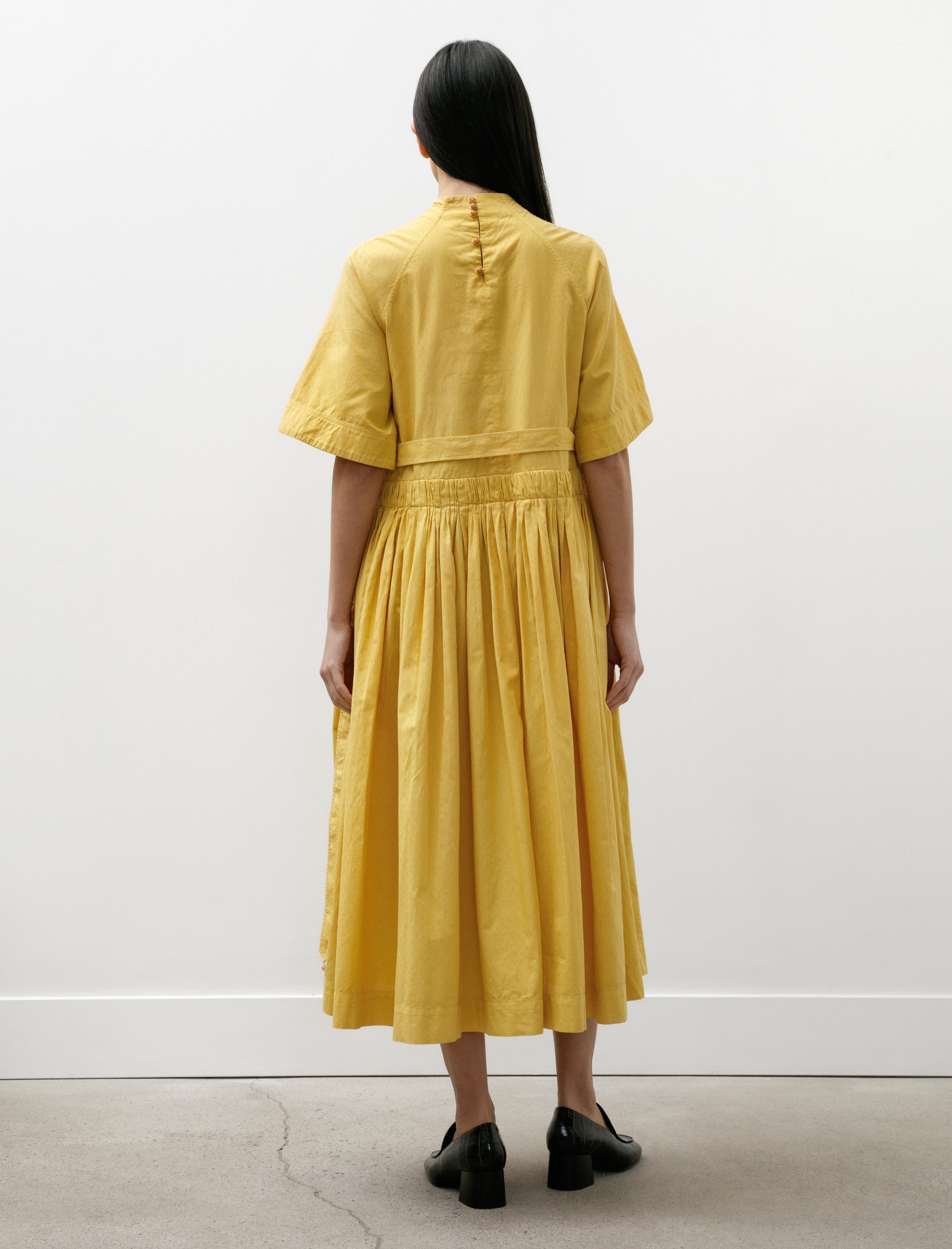 Seventyfive Raglan Gathered Dress Daffodil