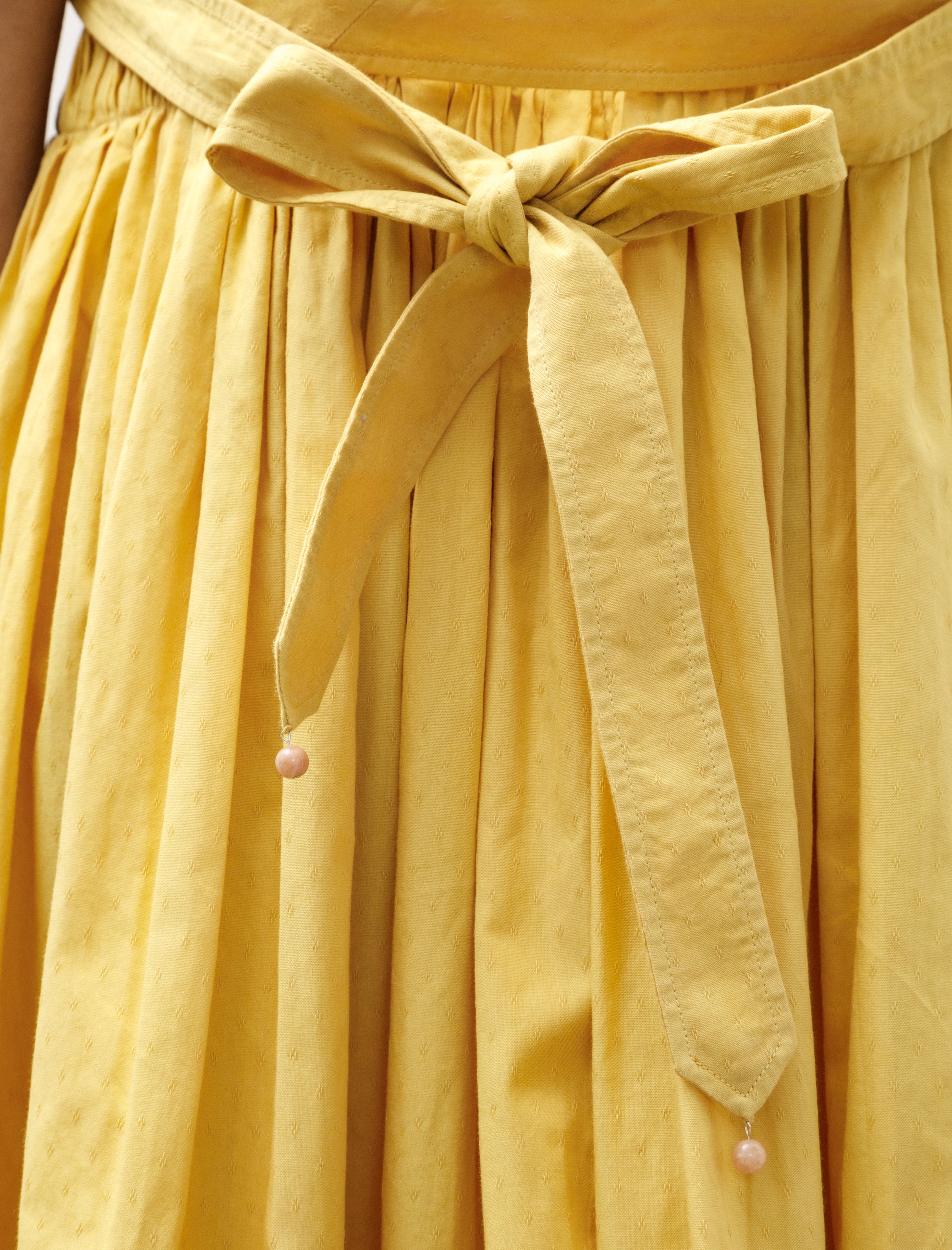 Seventyfive Raglan Gathered Dress Daffodil