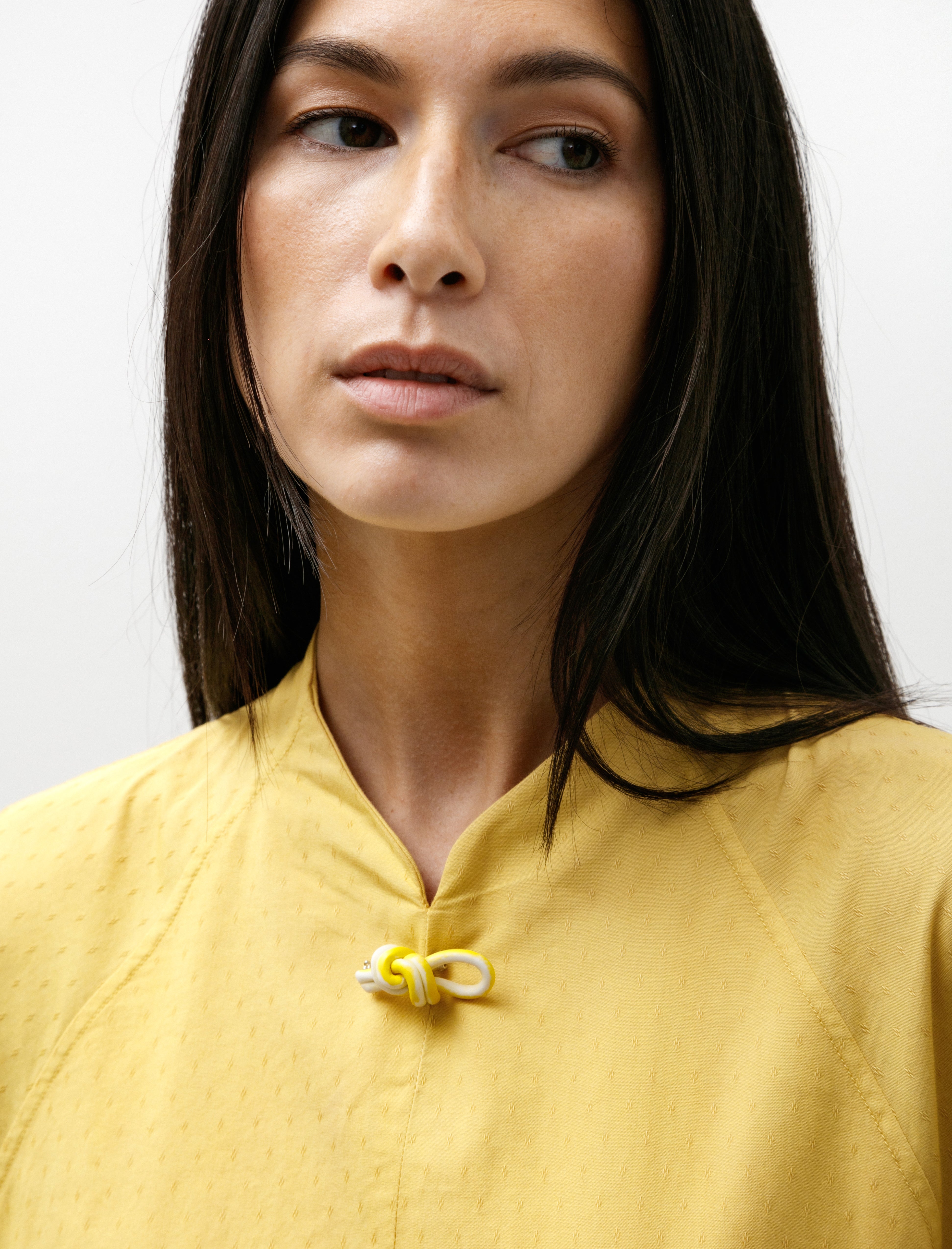 Seventyfive Porcelain Knot Brooch Daffodil