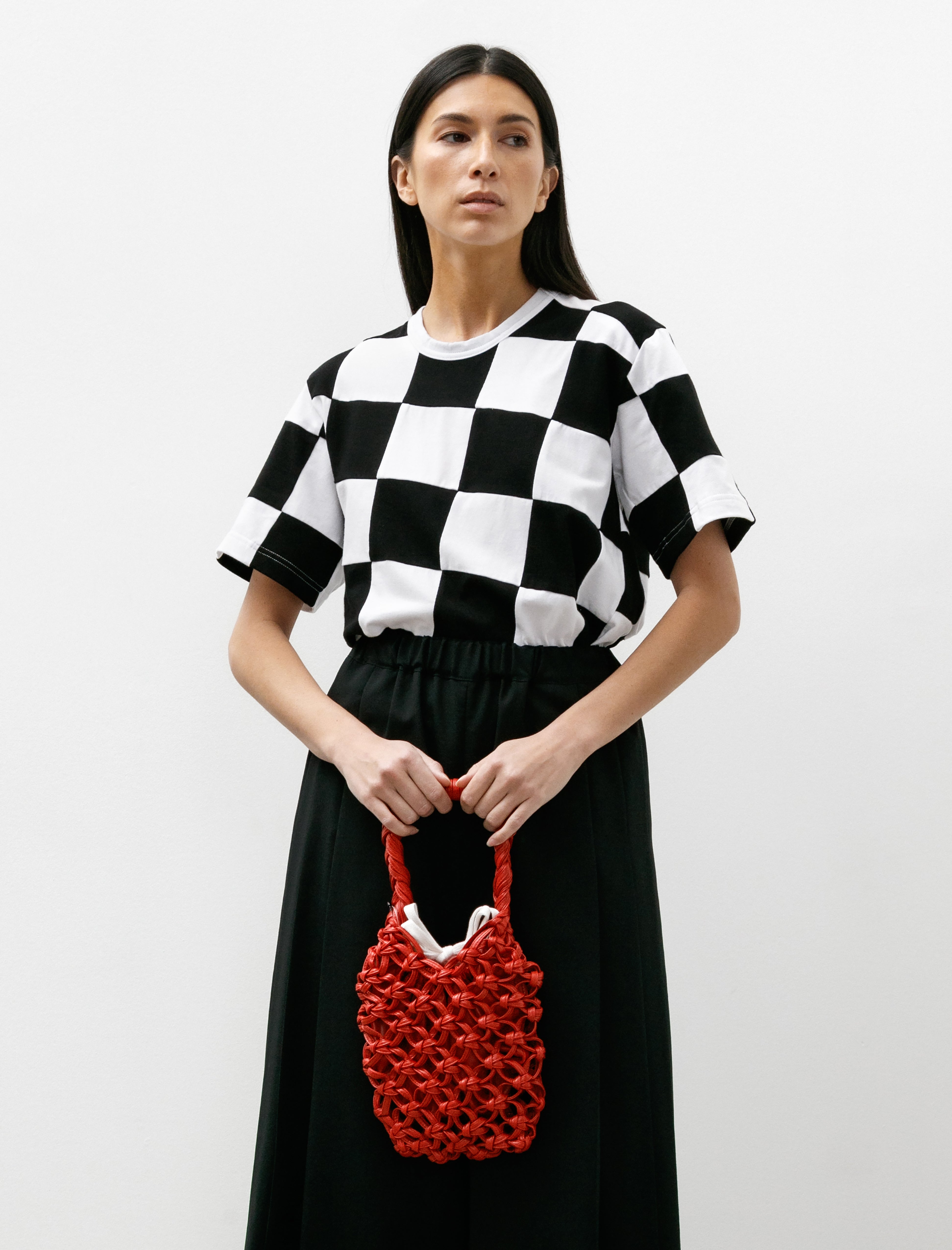 Comme des Garcons Comme des Garcons Crochet Rubber Purse Red