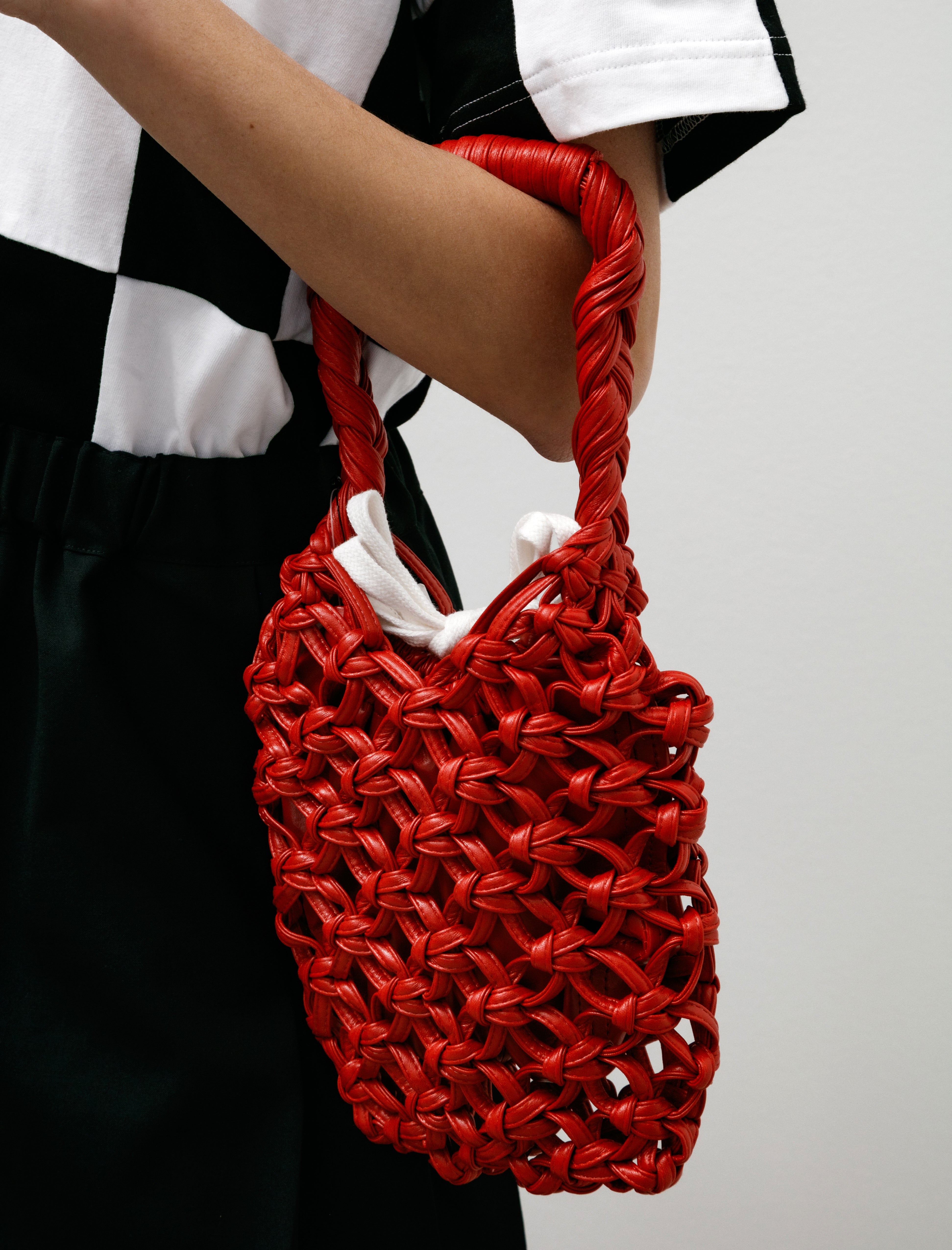 Comme des Garcons Comme des Garcons Crochet Rubber Purse Red