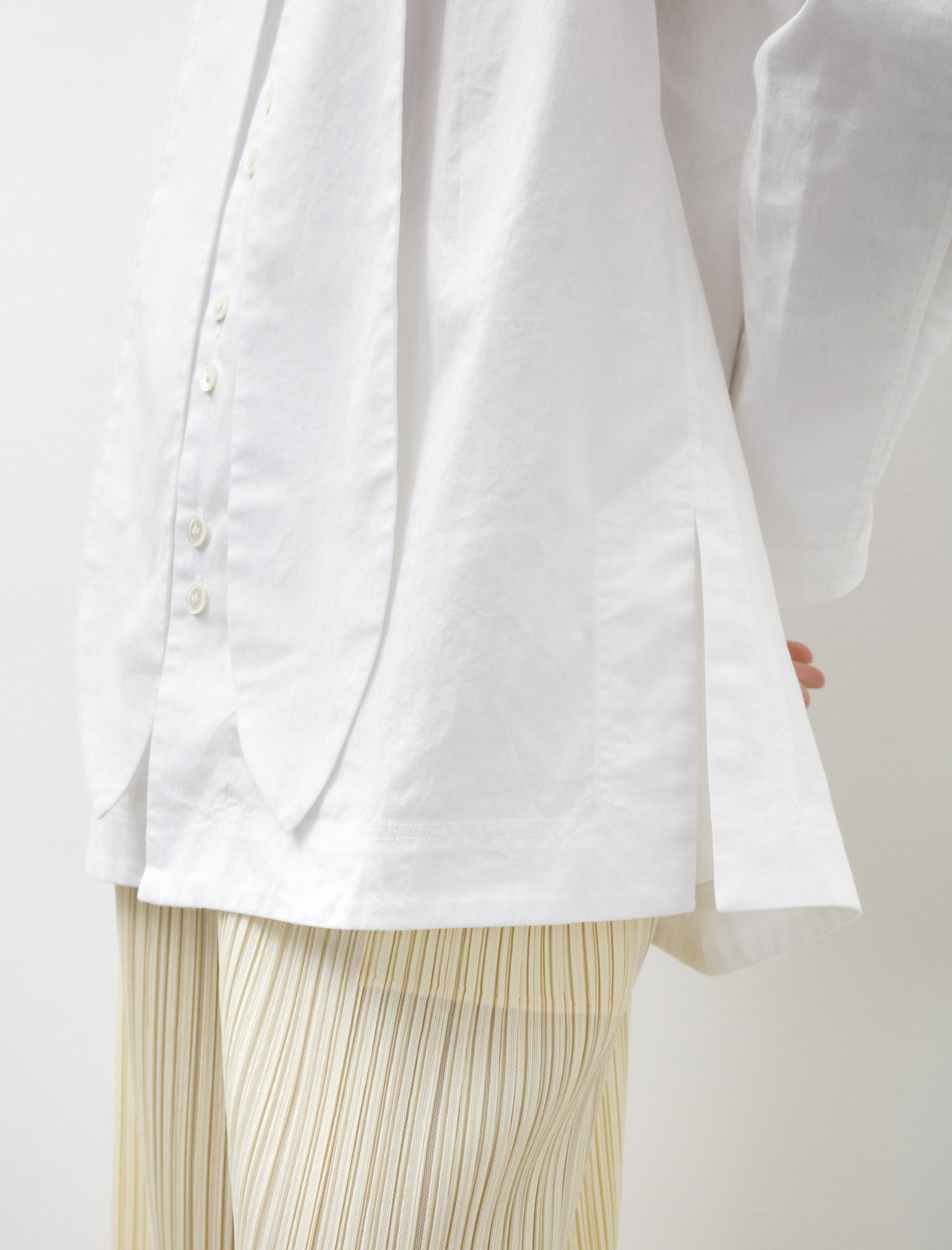 Seventyfive Scarf Neck Shirt Pearl