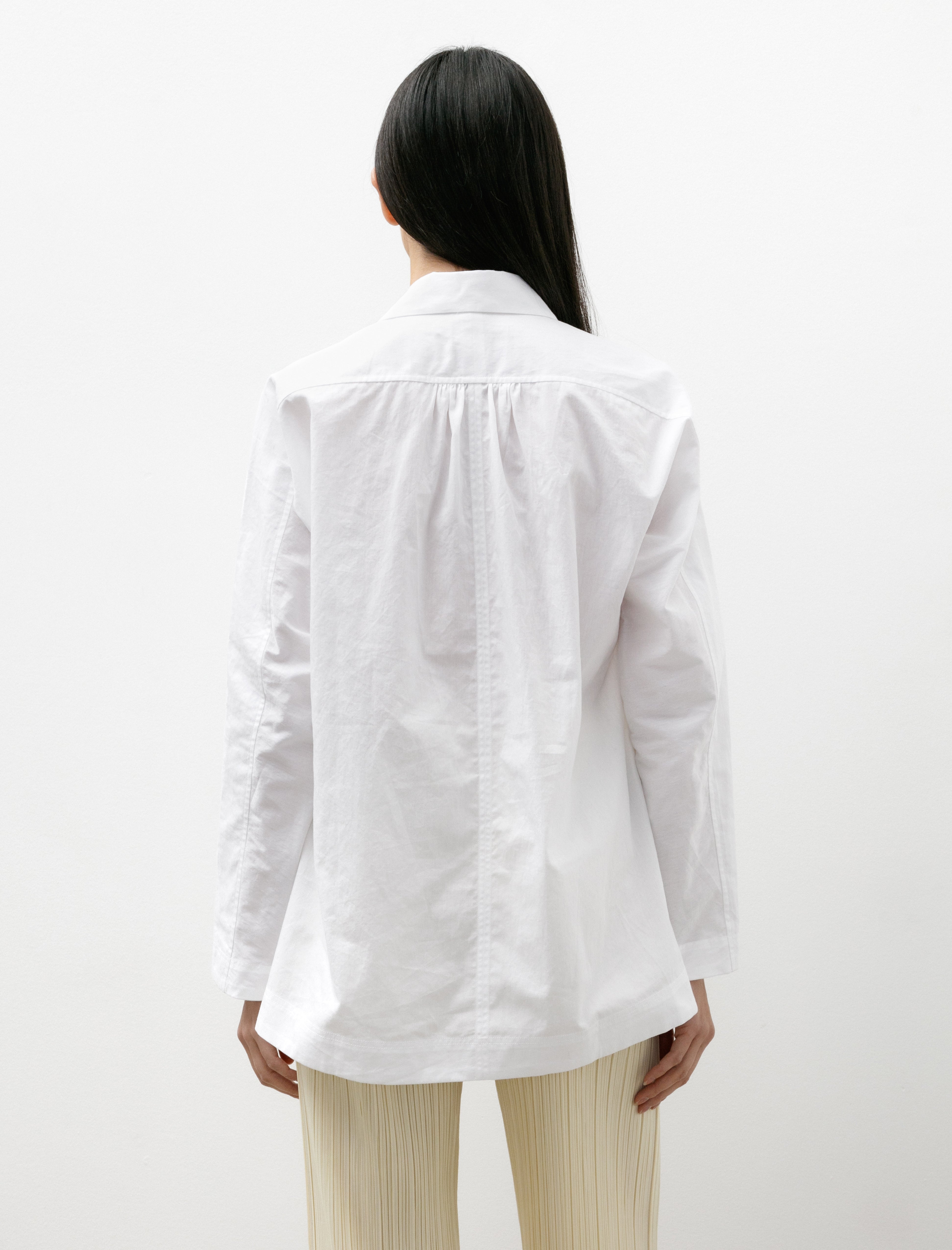 Seventyfive Scarf Neck Shirt Pearl