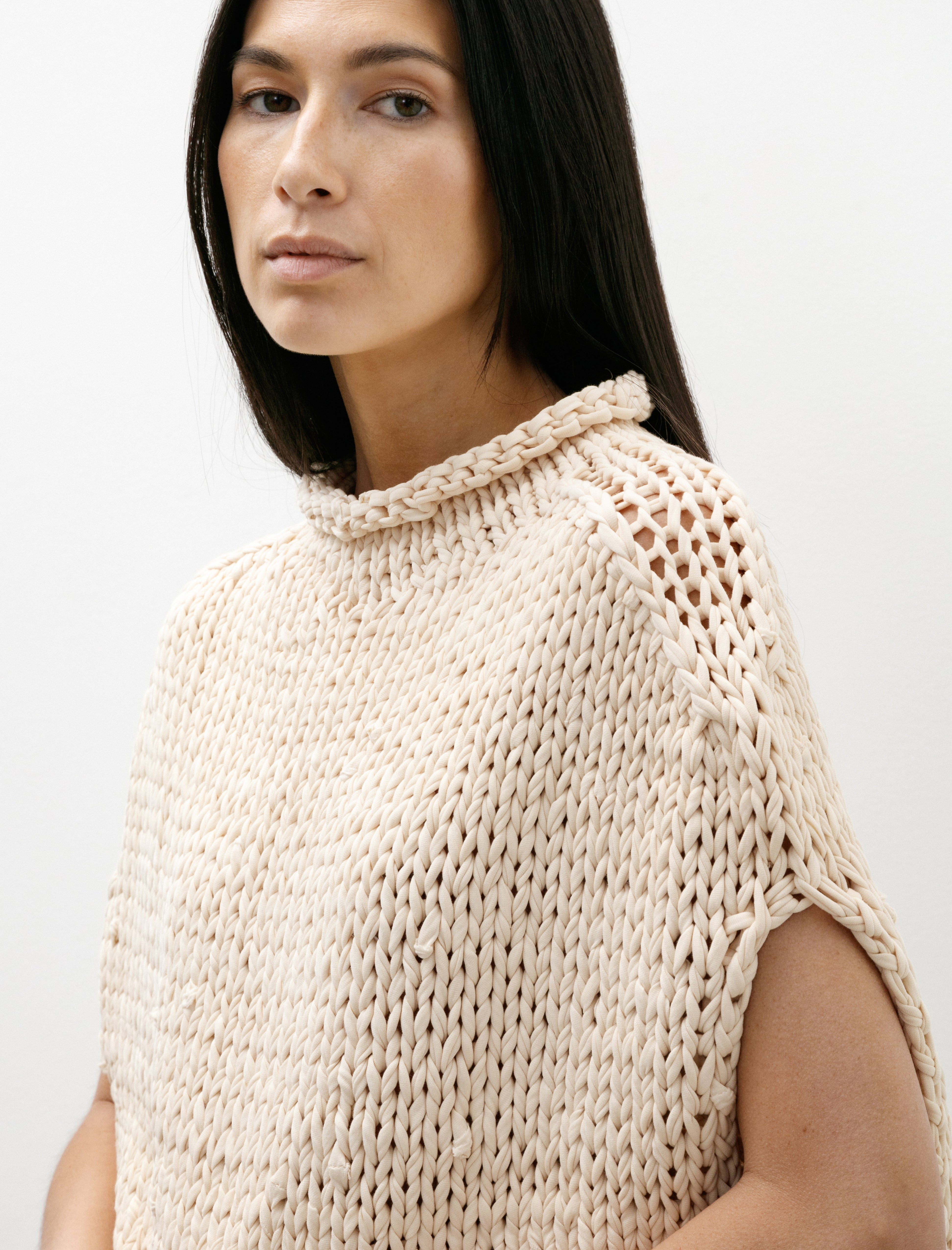 Lauren Manoogian Handknit Jersey Shell Washed Ivory