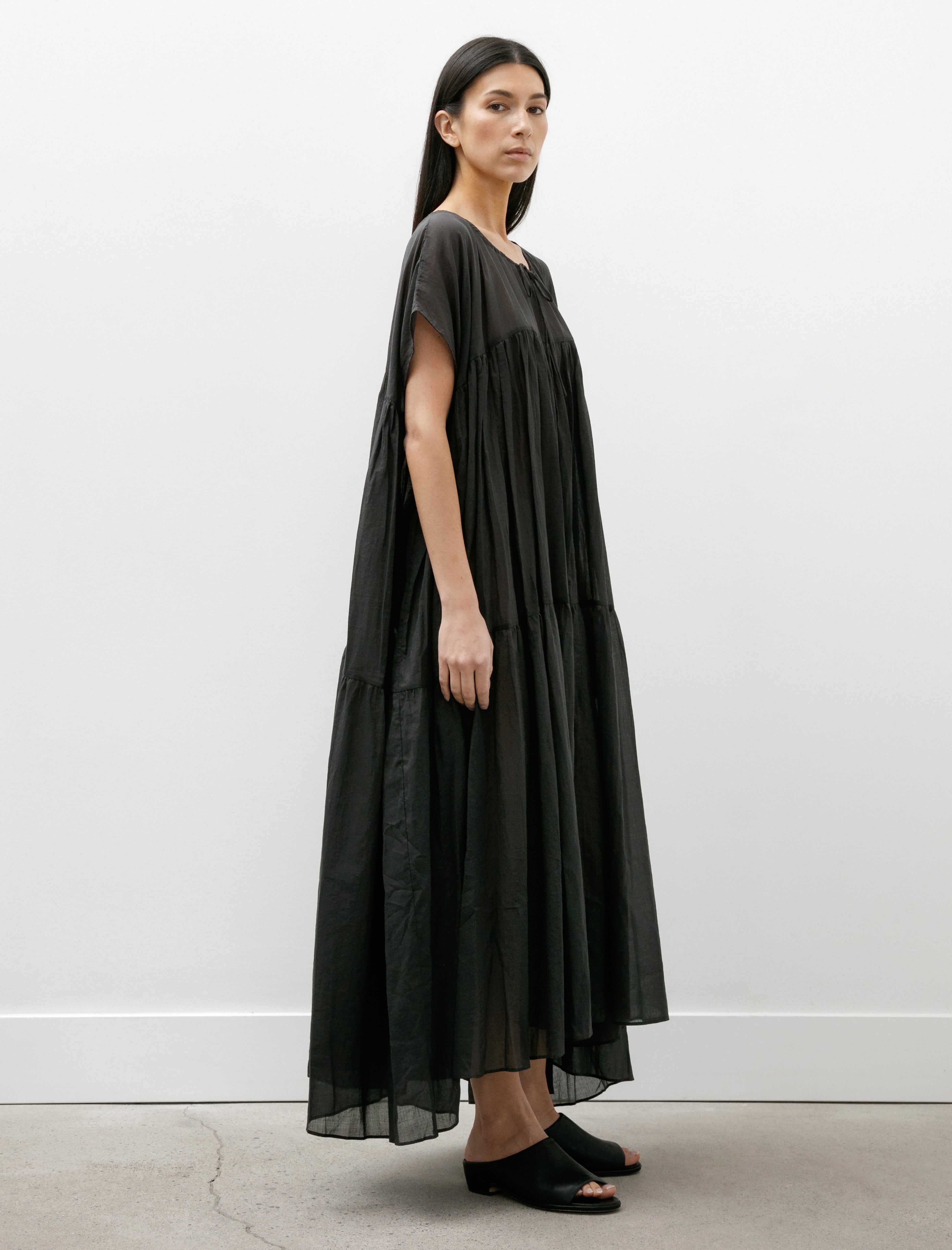 Lauren Manoogian Tier Dress Charcoal