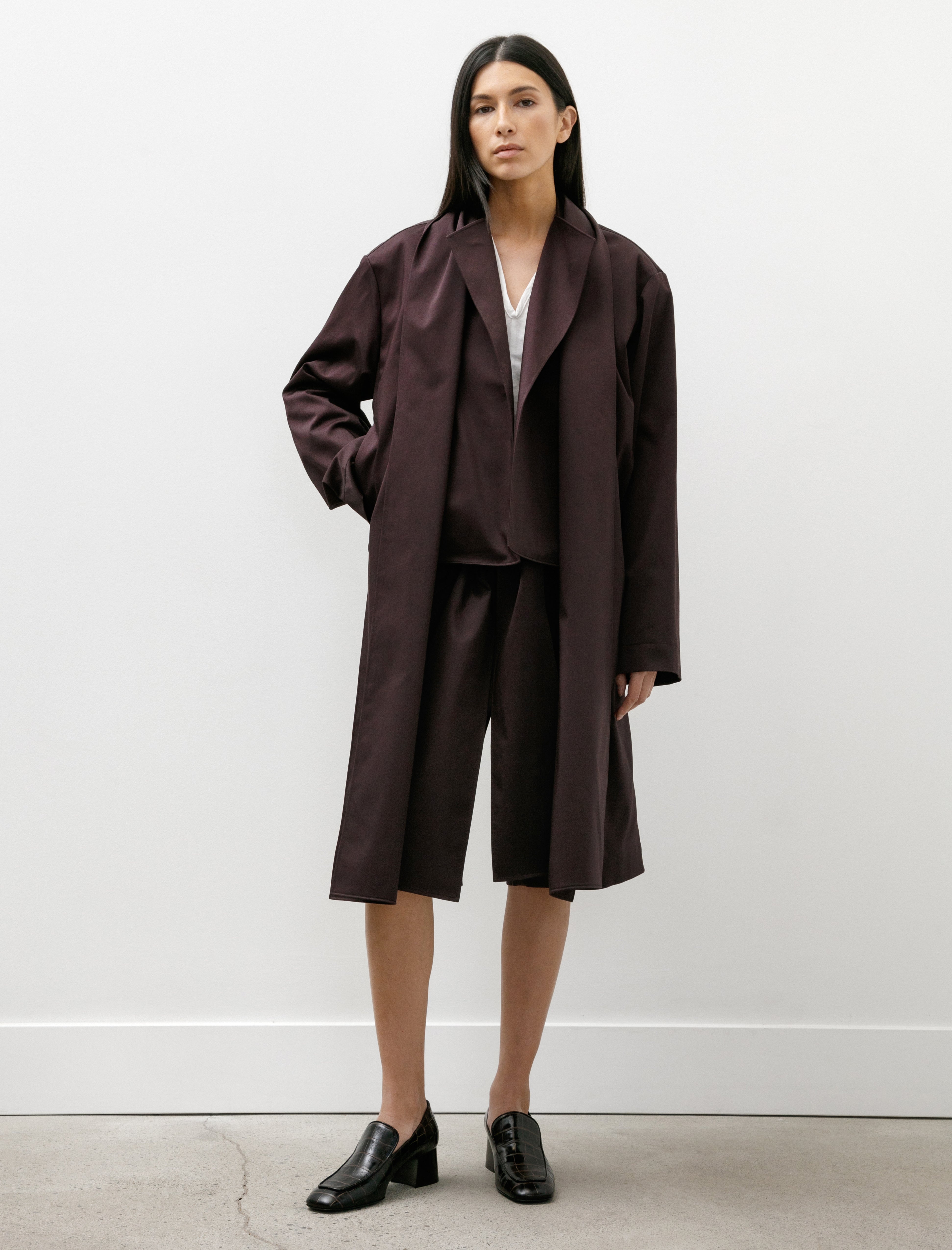 Sera Double Layered Bomber with Ties Brown