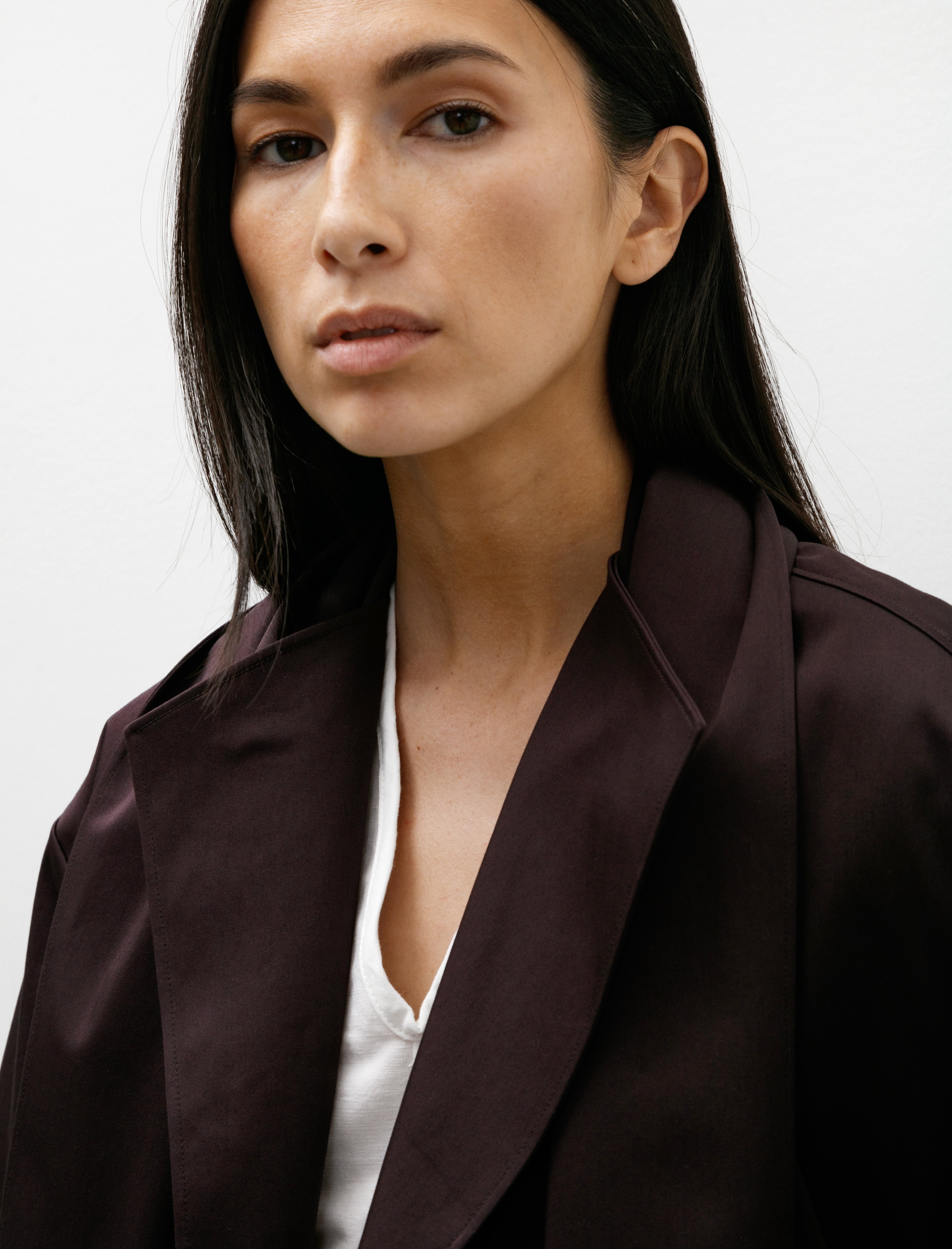 Sera Double Layered Bomber with Ties Brown