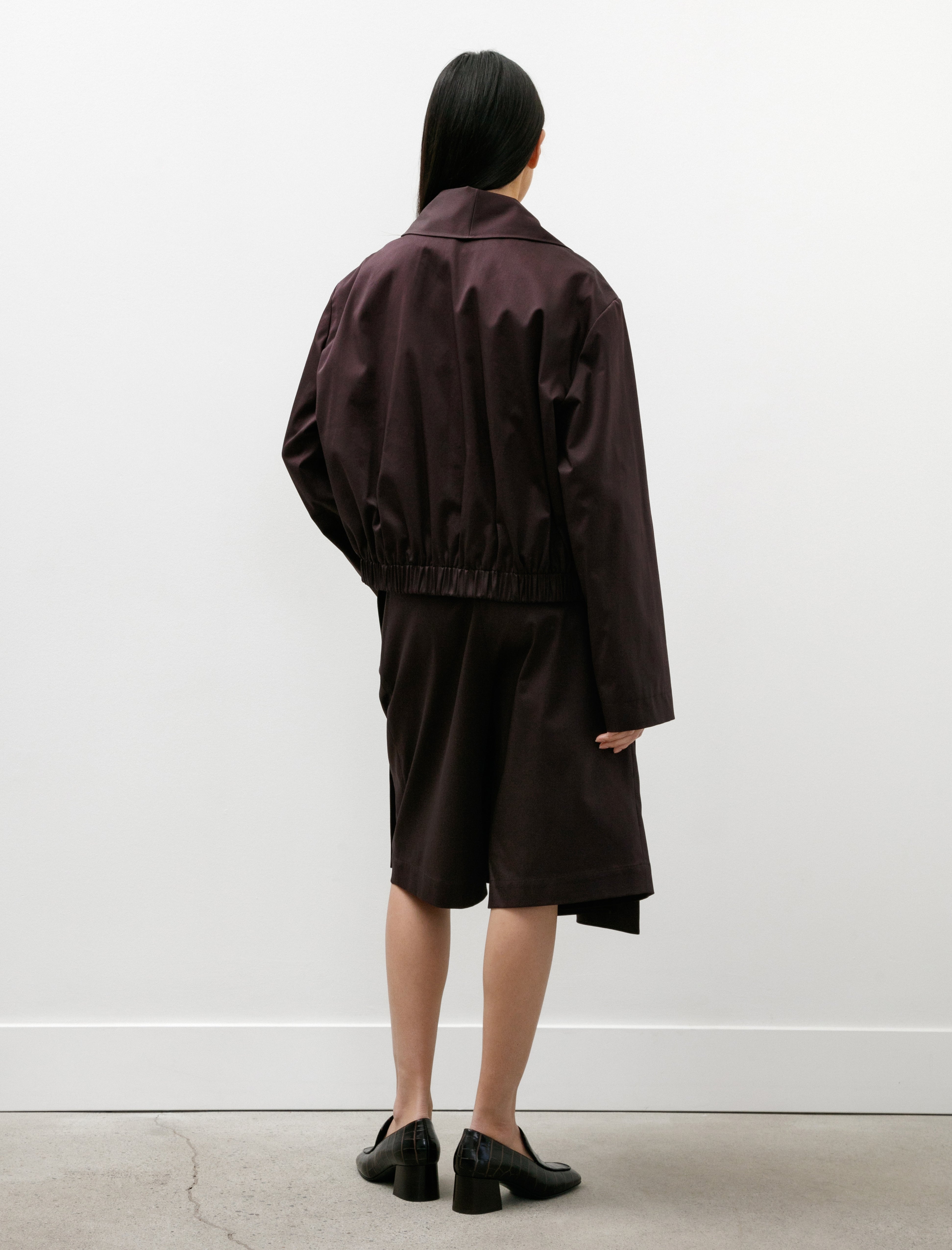 Sera Double Layered Bomber with Ties Brown