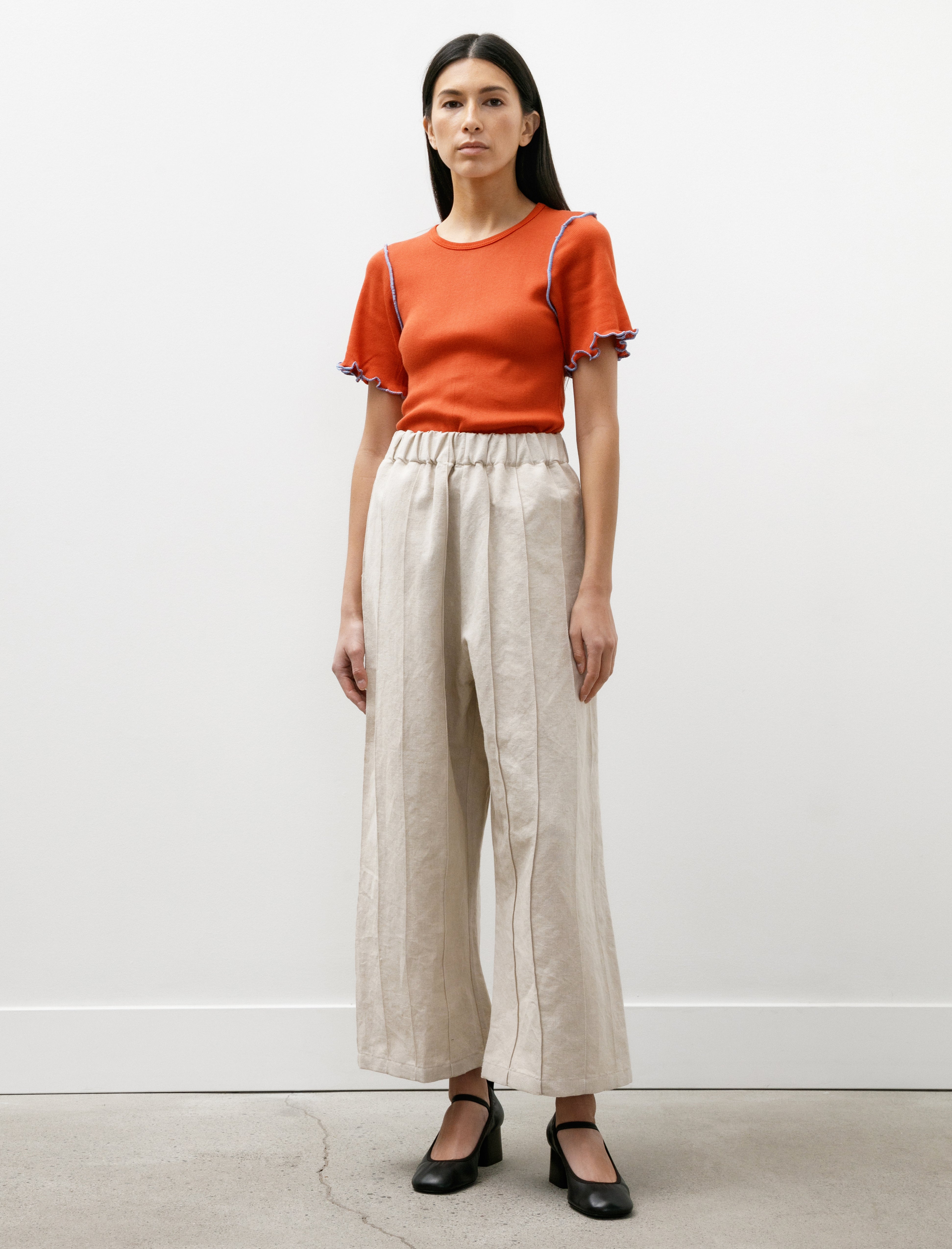 MAN-TLE W-R18 Pants-3 Tuck Pants Undyed Bamboo