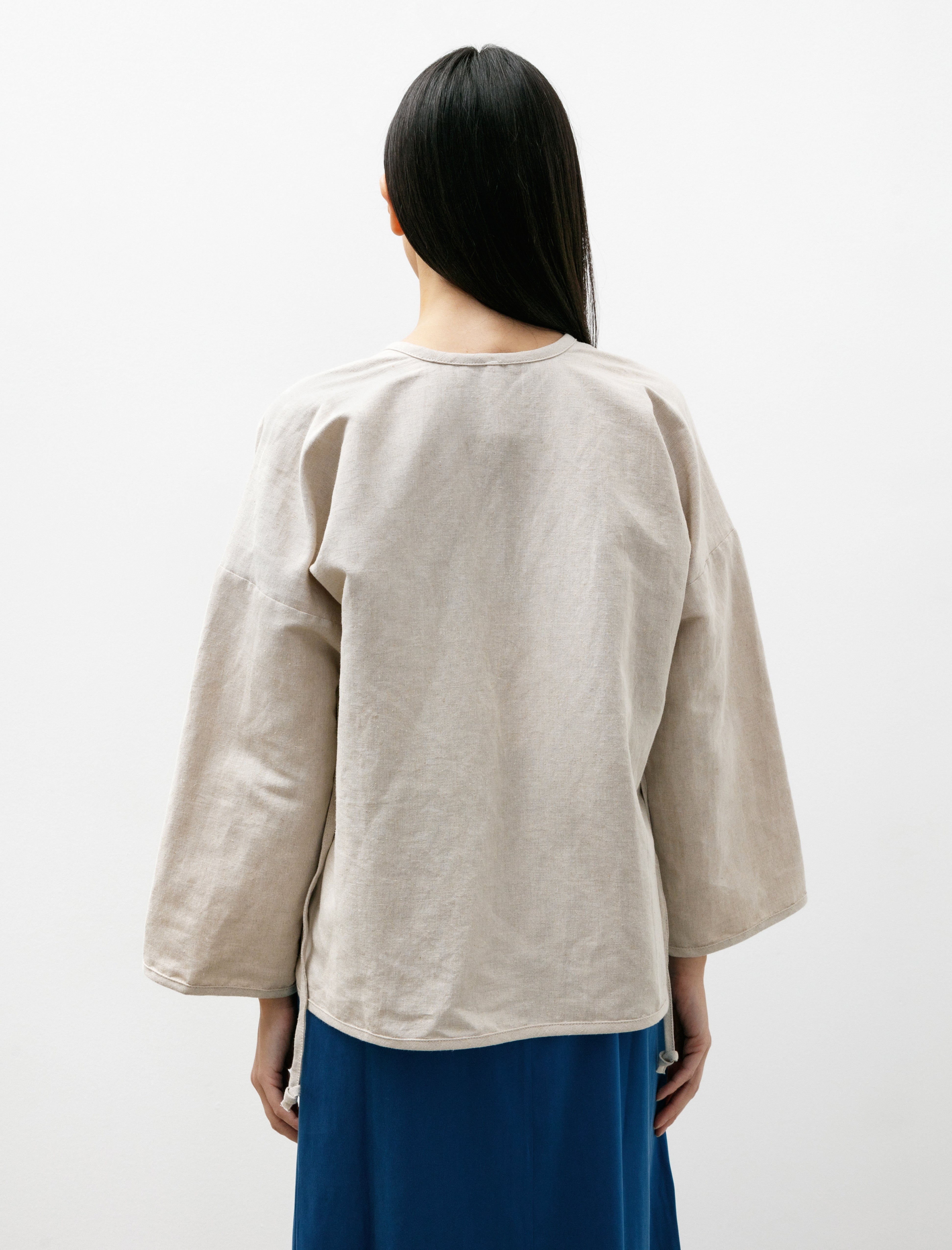 MAN-TLE W-R18 Shirt-7 Cross Cardigan Undyed Bamboo