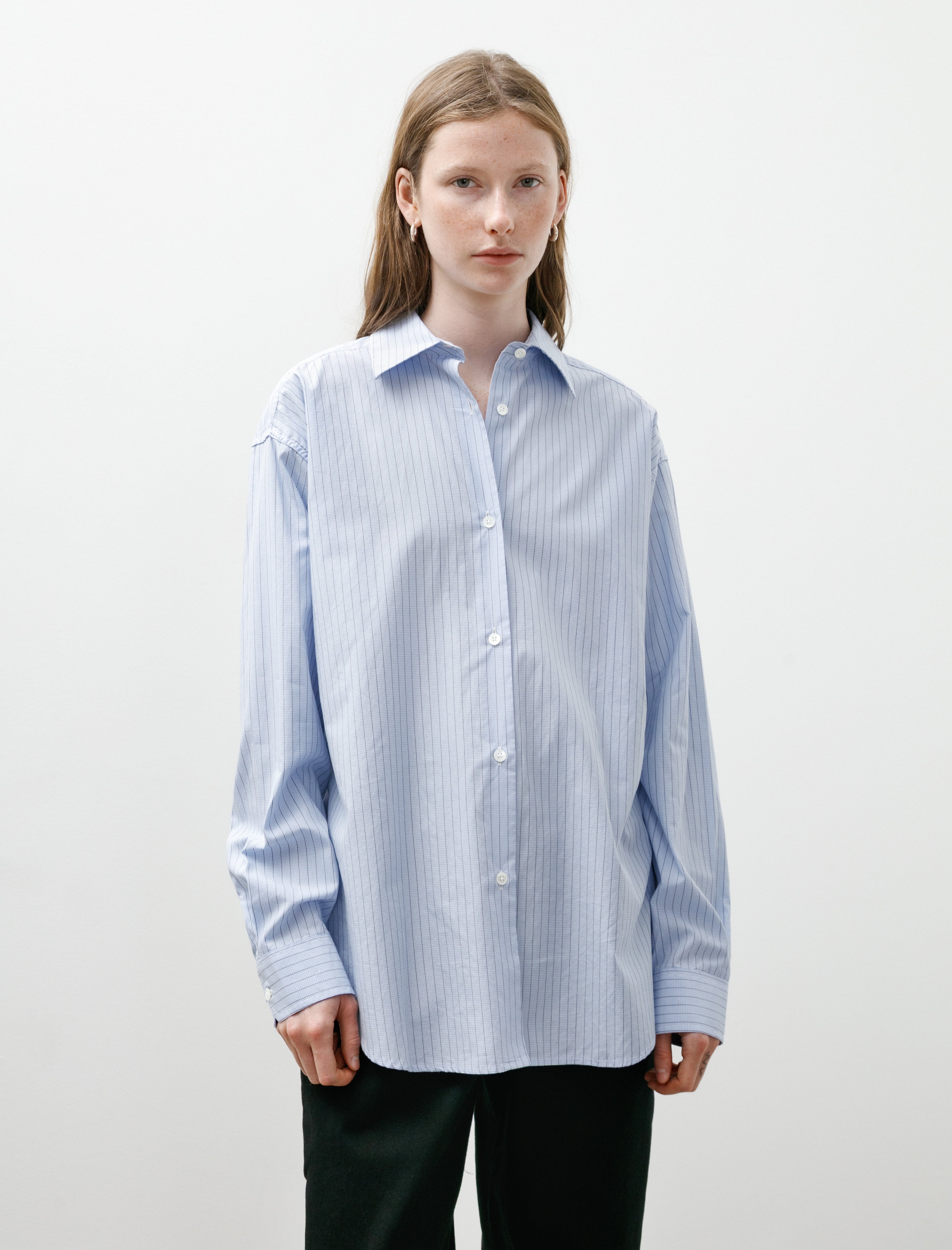 mfpen Women's Generous Shirt Assistant Stripe