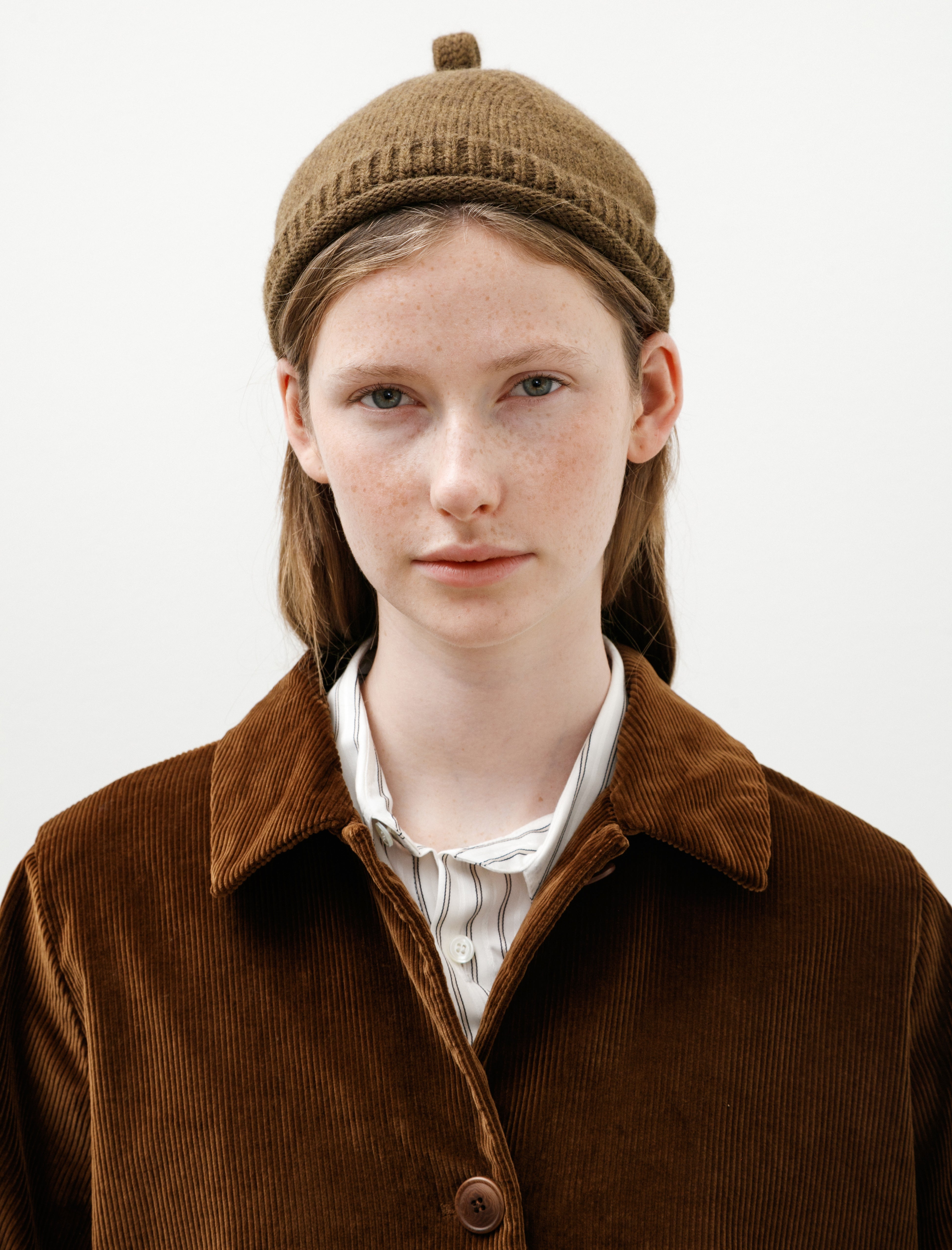 MHL Rolled Hem Beanie British Merino Thicket