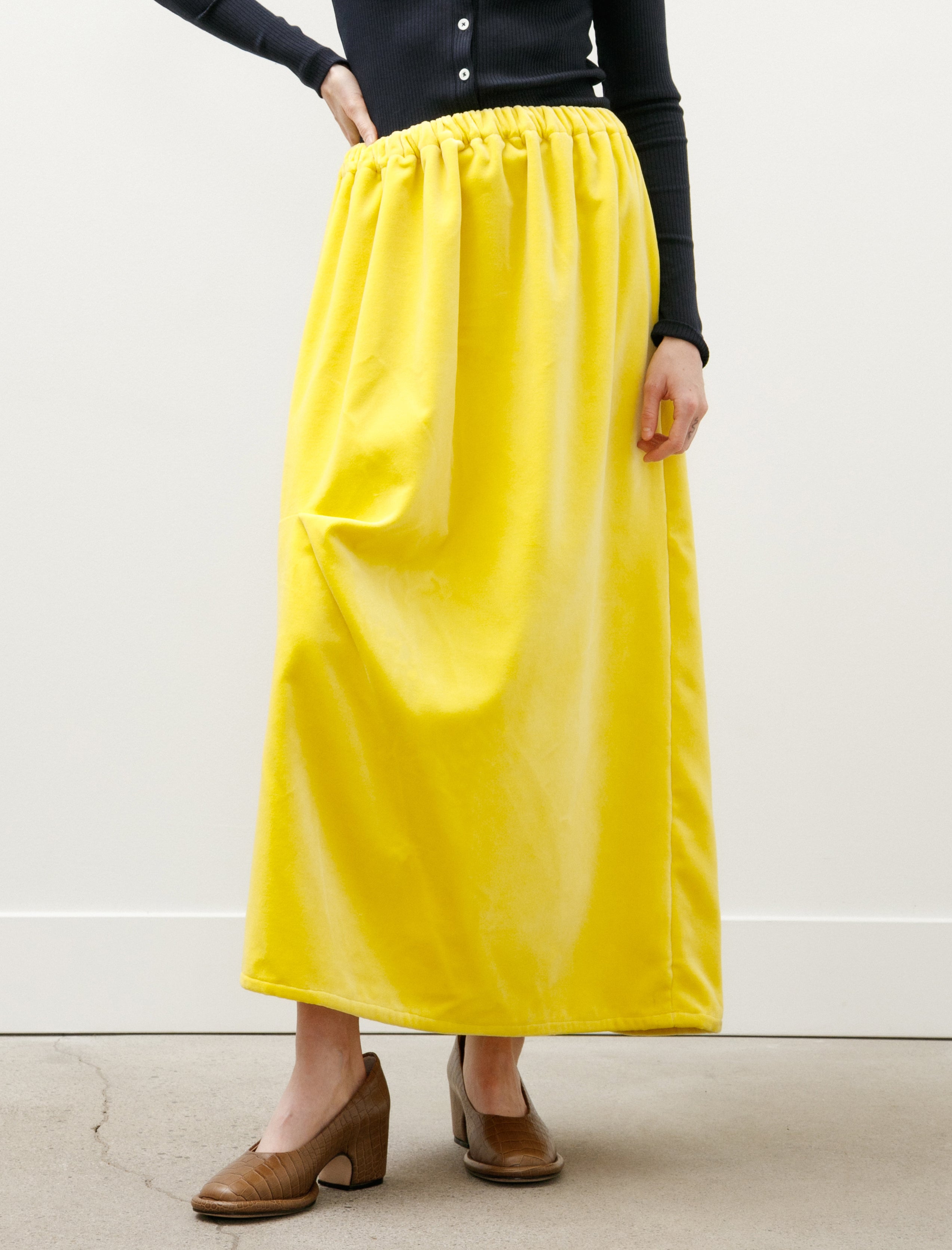 Britt Liberg Britt Skirt Cotton Velvet Yellow