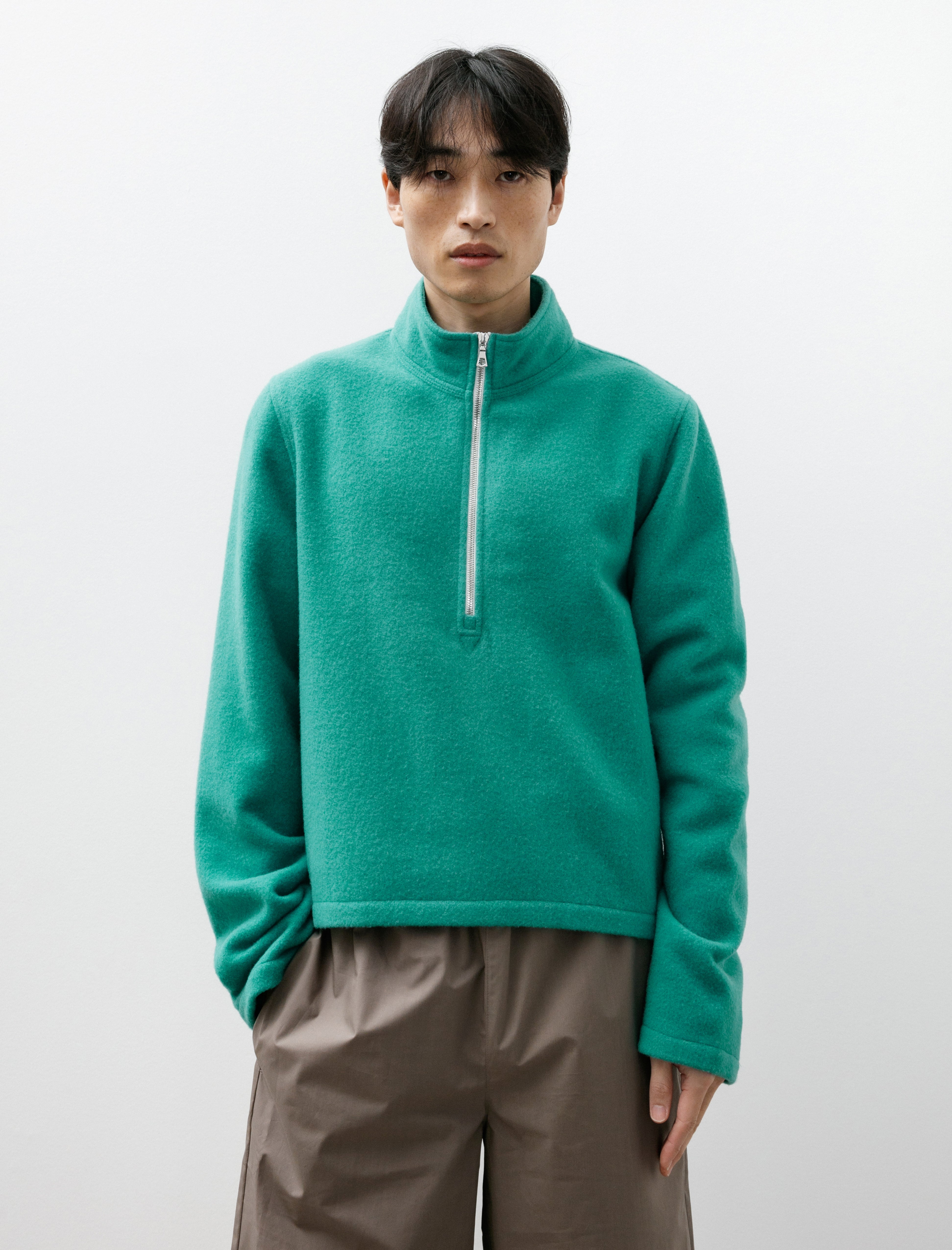 Rier Fleece City Popover Chlorophyll