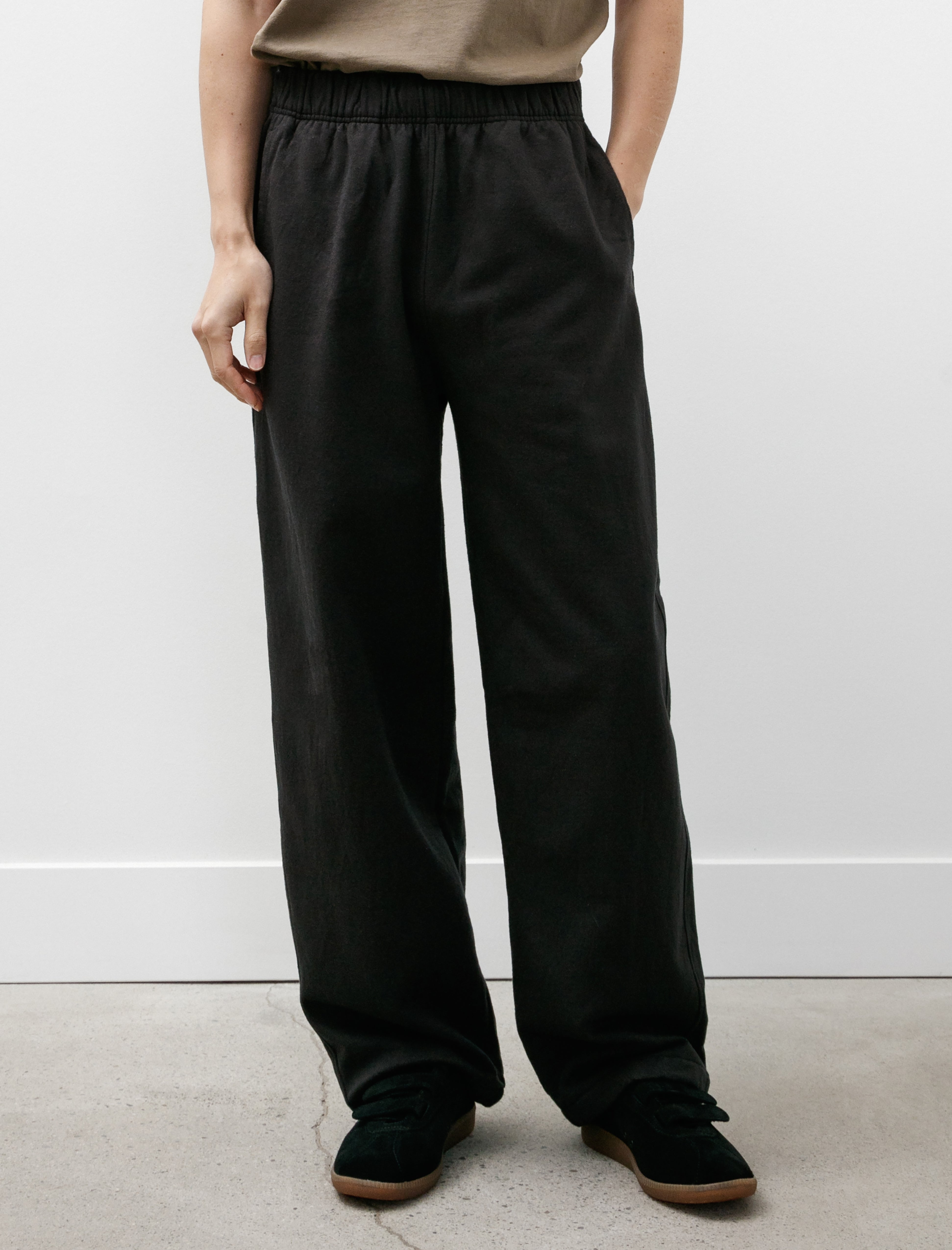 Dana Lee Brown Sweatpant Felted Fleece Wooly Black