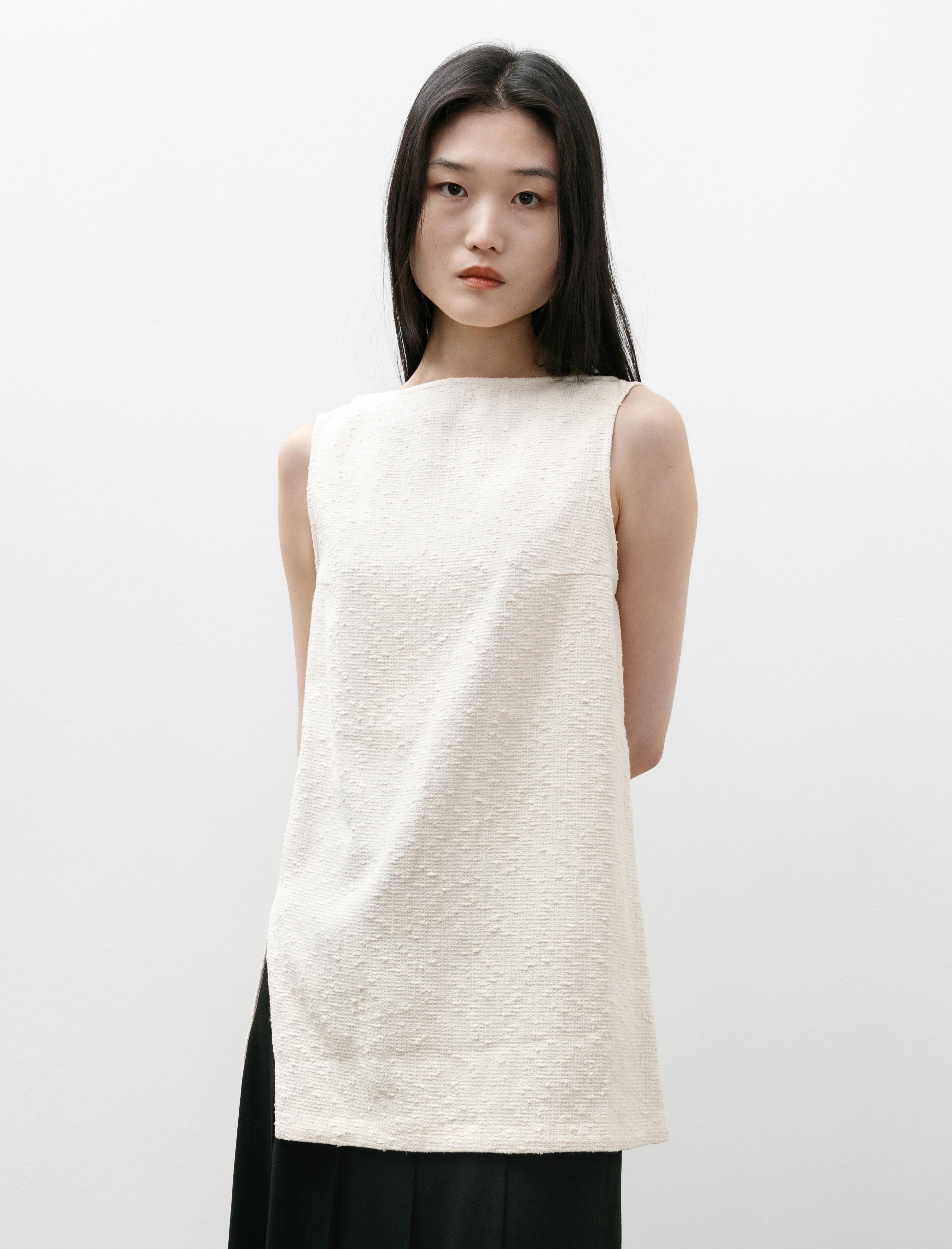 Studio Nicholson Mager Kick Front Top Cream