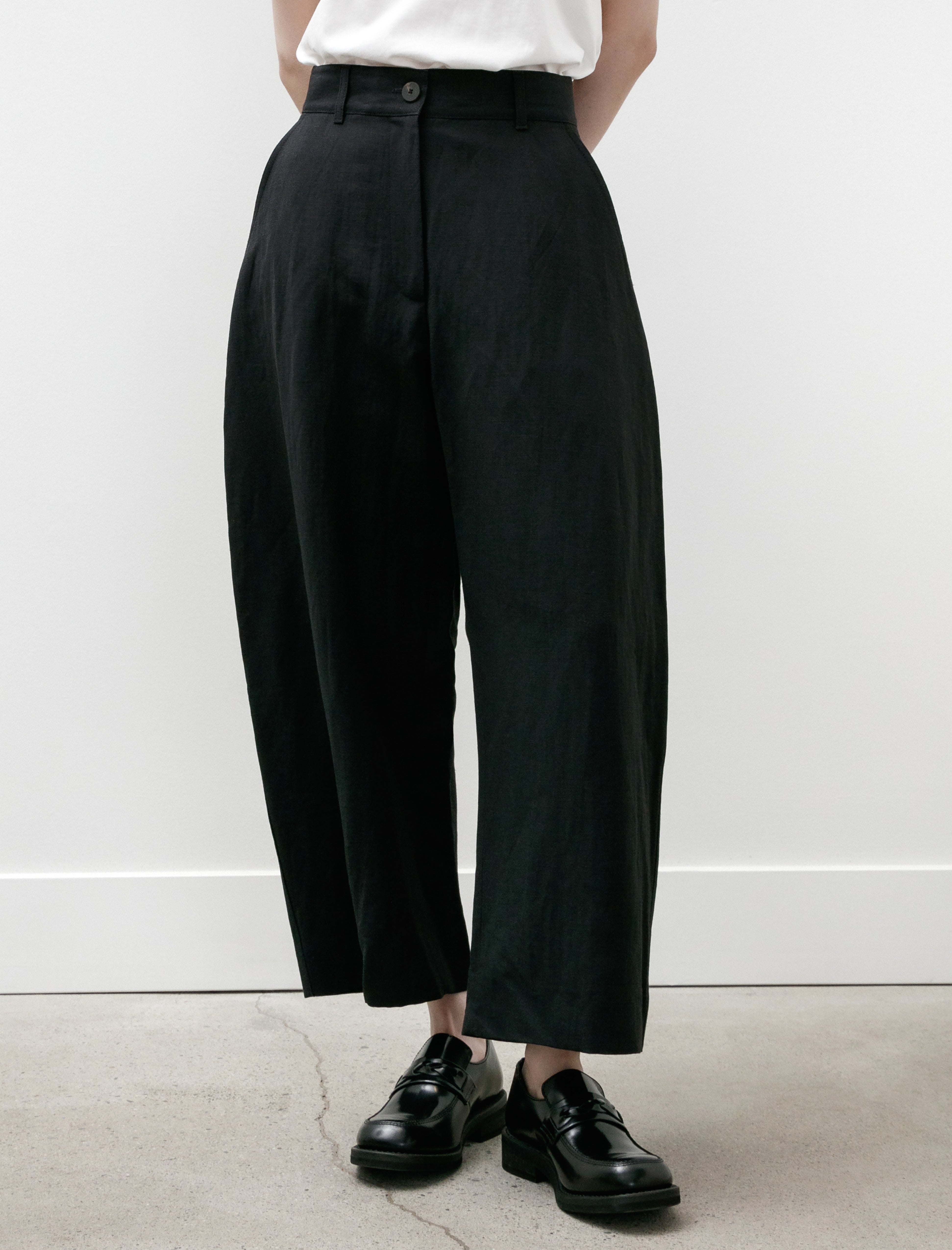 Studio Nicholson Chalco Wide Crop Pant Darkest Navy