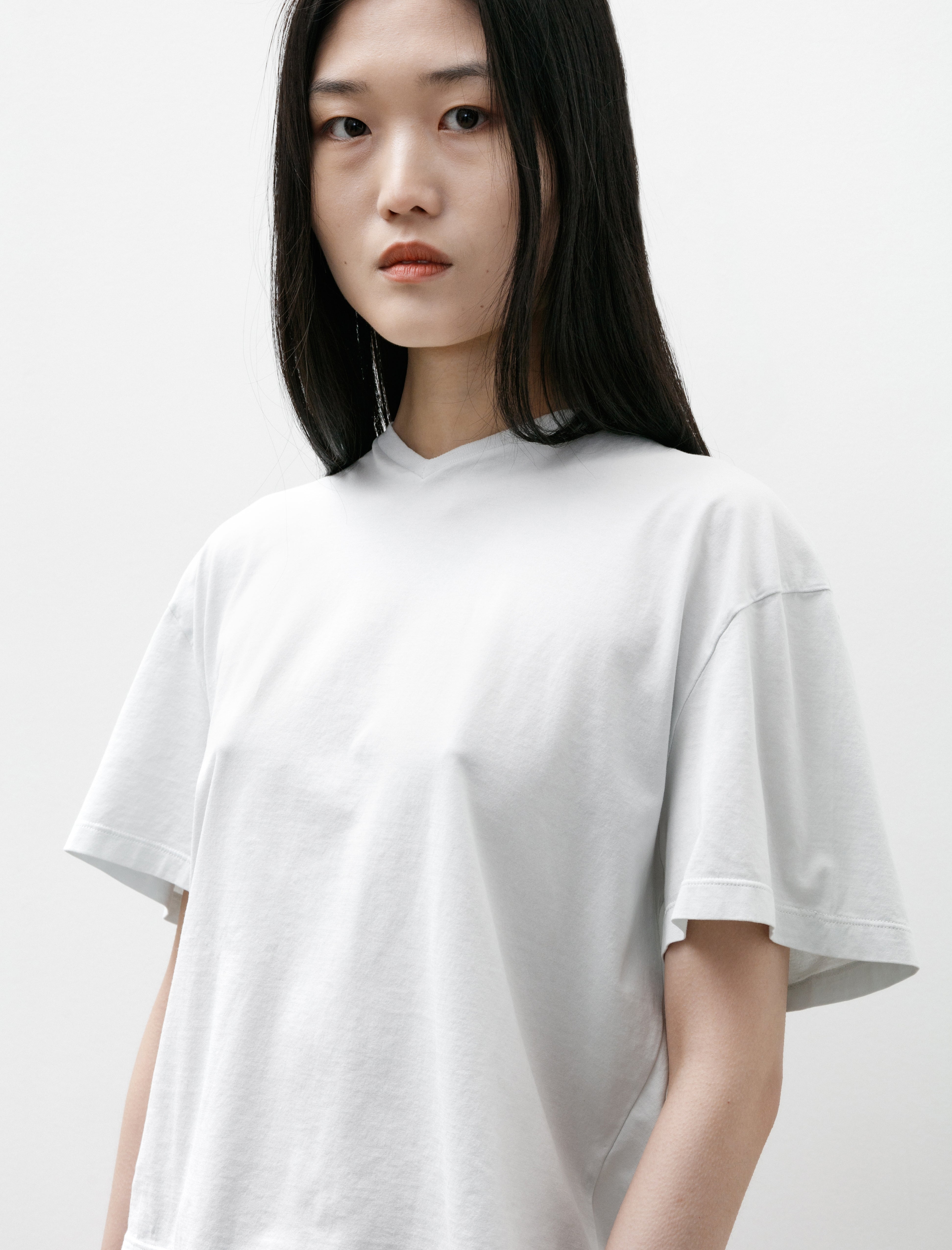 Rier V-Neck T-Shirt Short Sleeve Perle Jersey