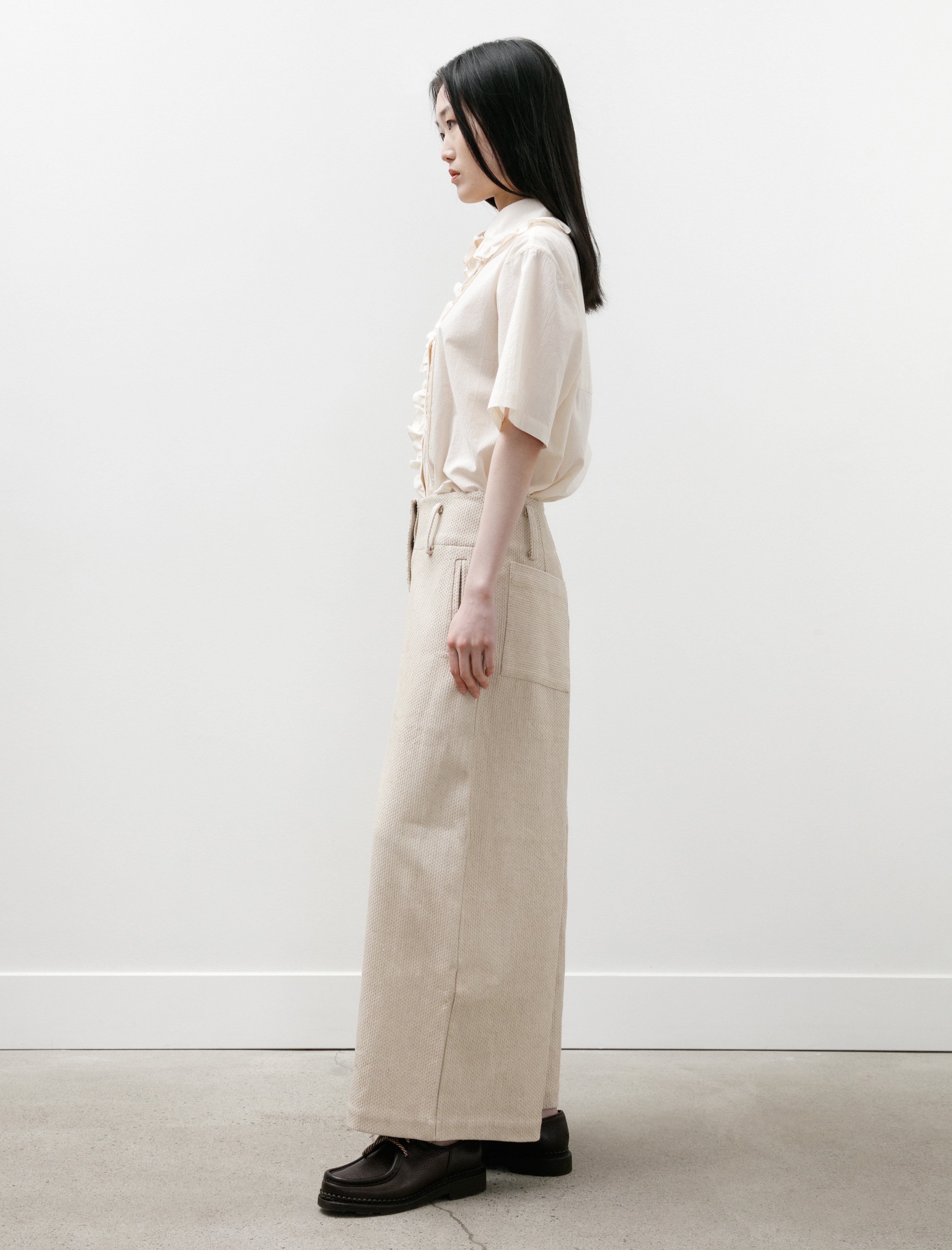 Cawley Grace Trouser Japanese Stitch Natural