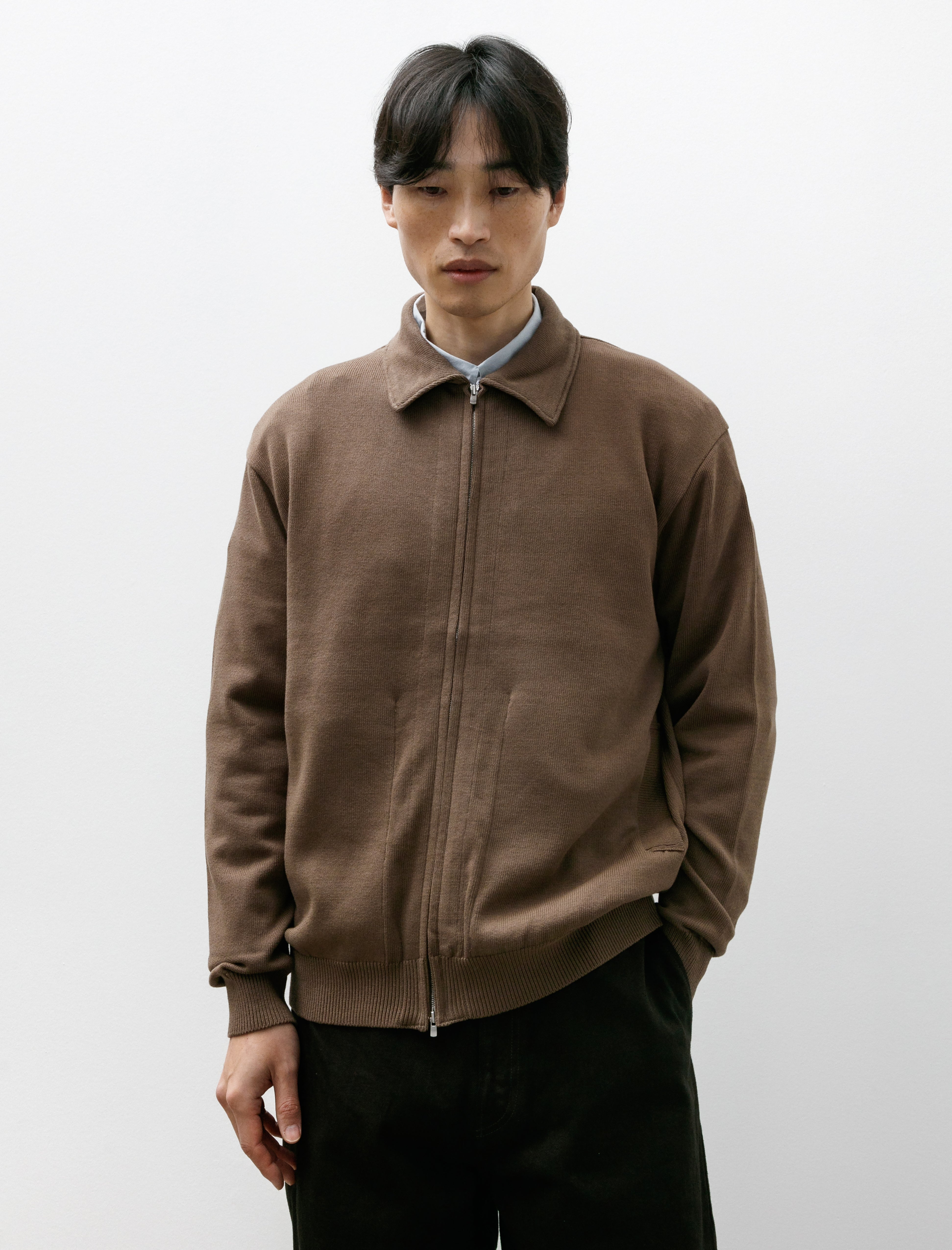 Yoko Sakamoto Knit Coach Jacket Beige