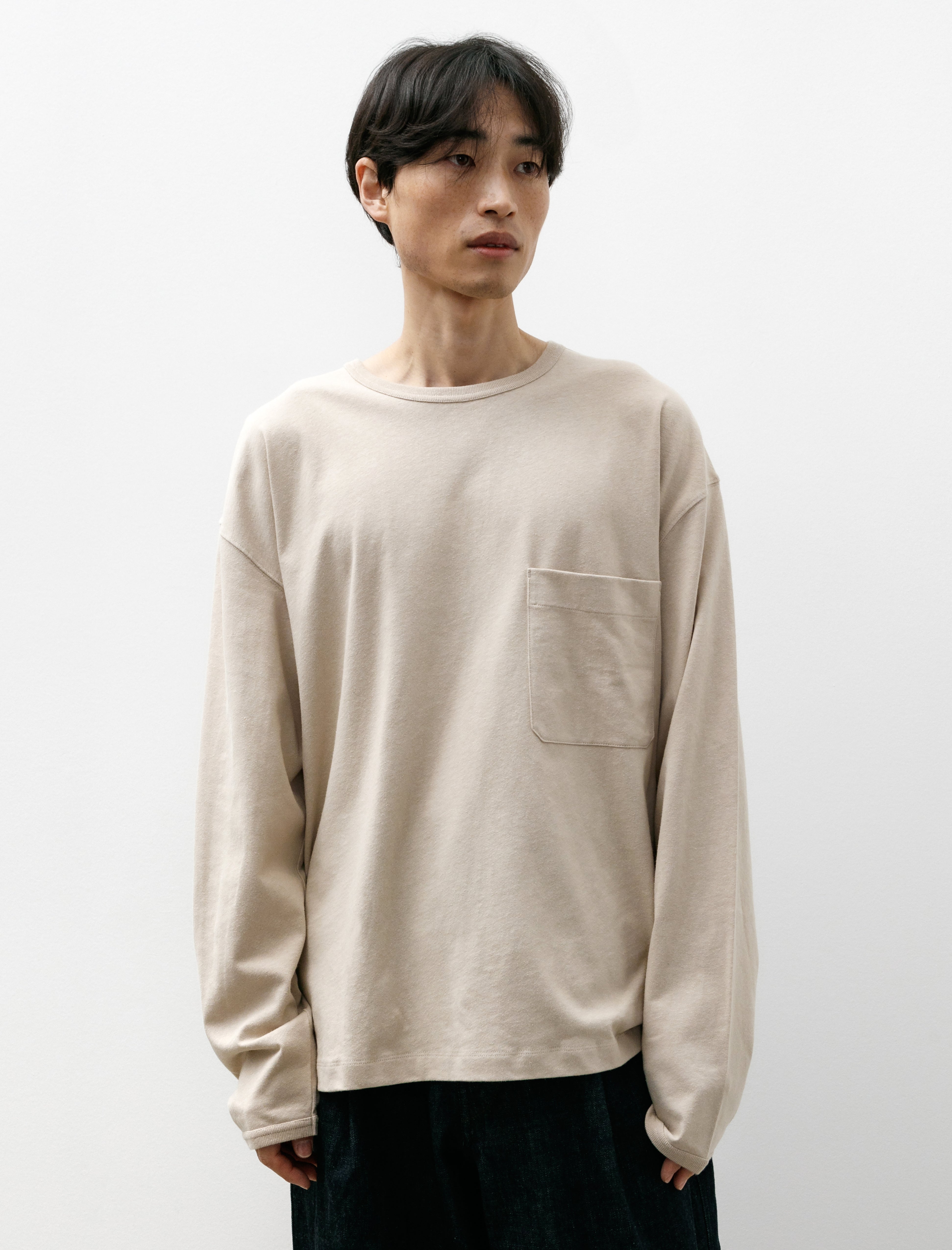 Lemaire Boxy LS T-Shirt Warm Beige