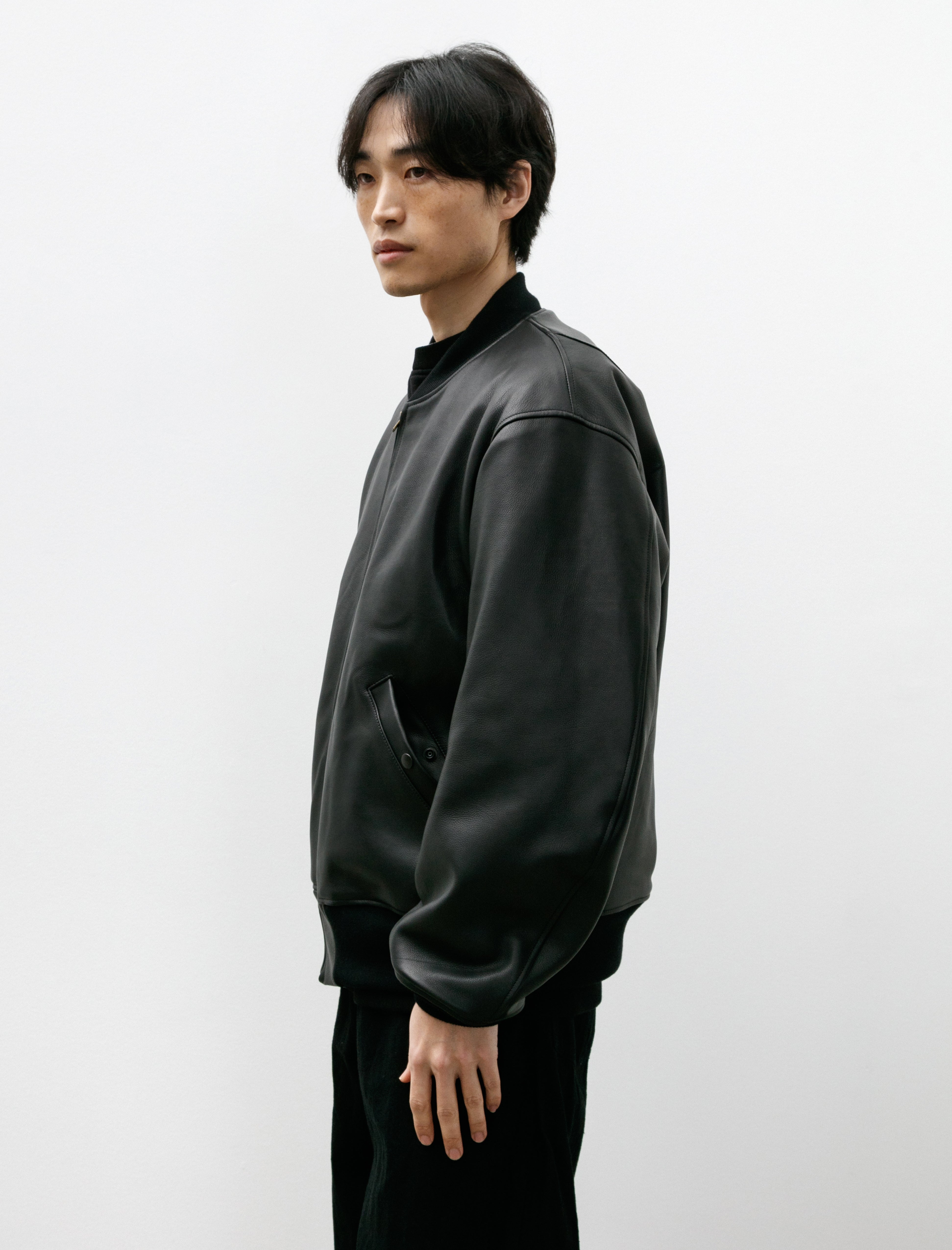 Comoli Calfskin Zip Blouson Black