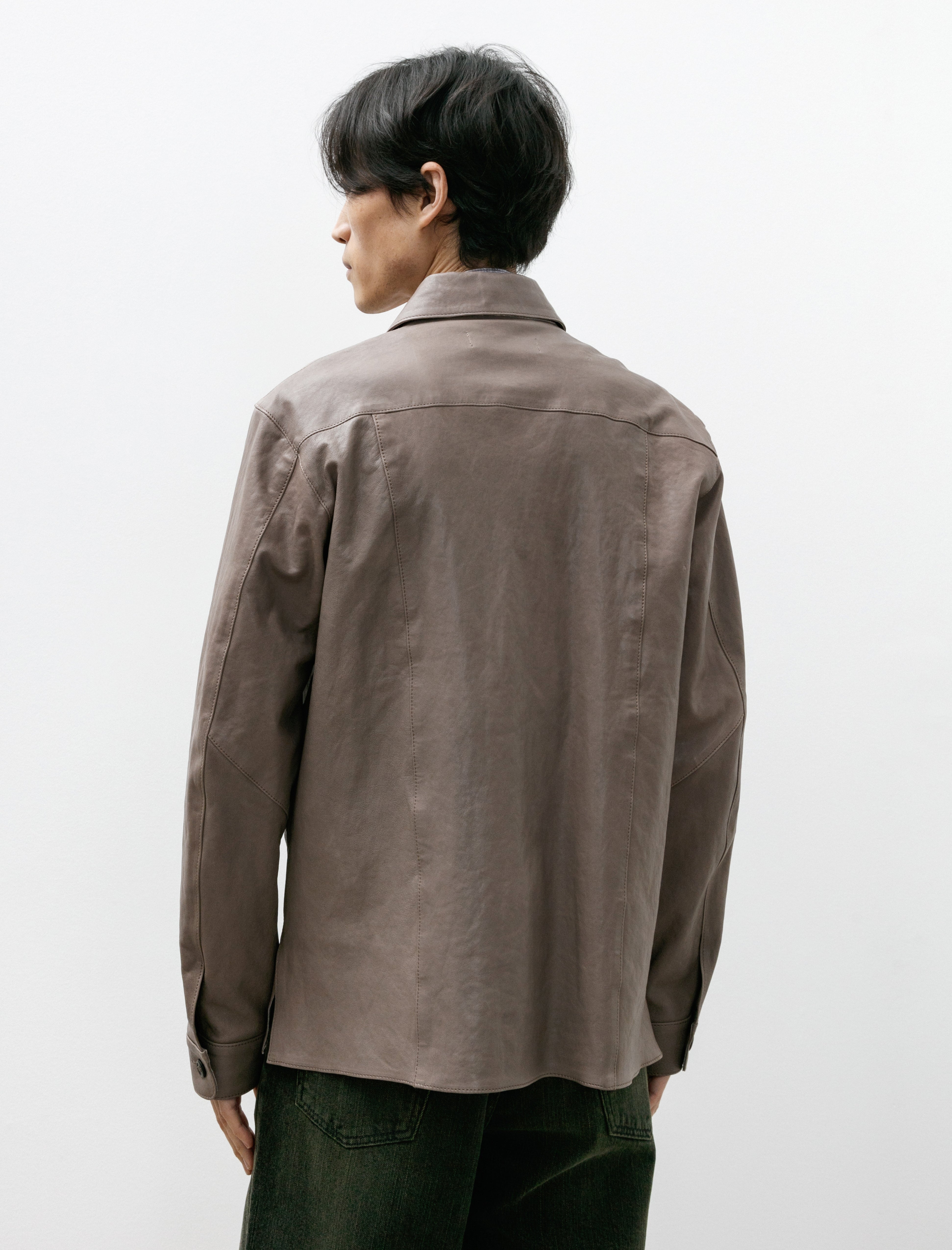 Our Legacy Welding Shirt 70s Grey Velvet Lamb Skin