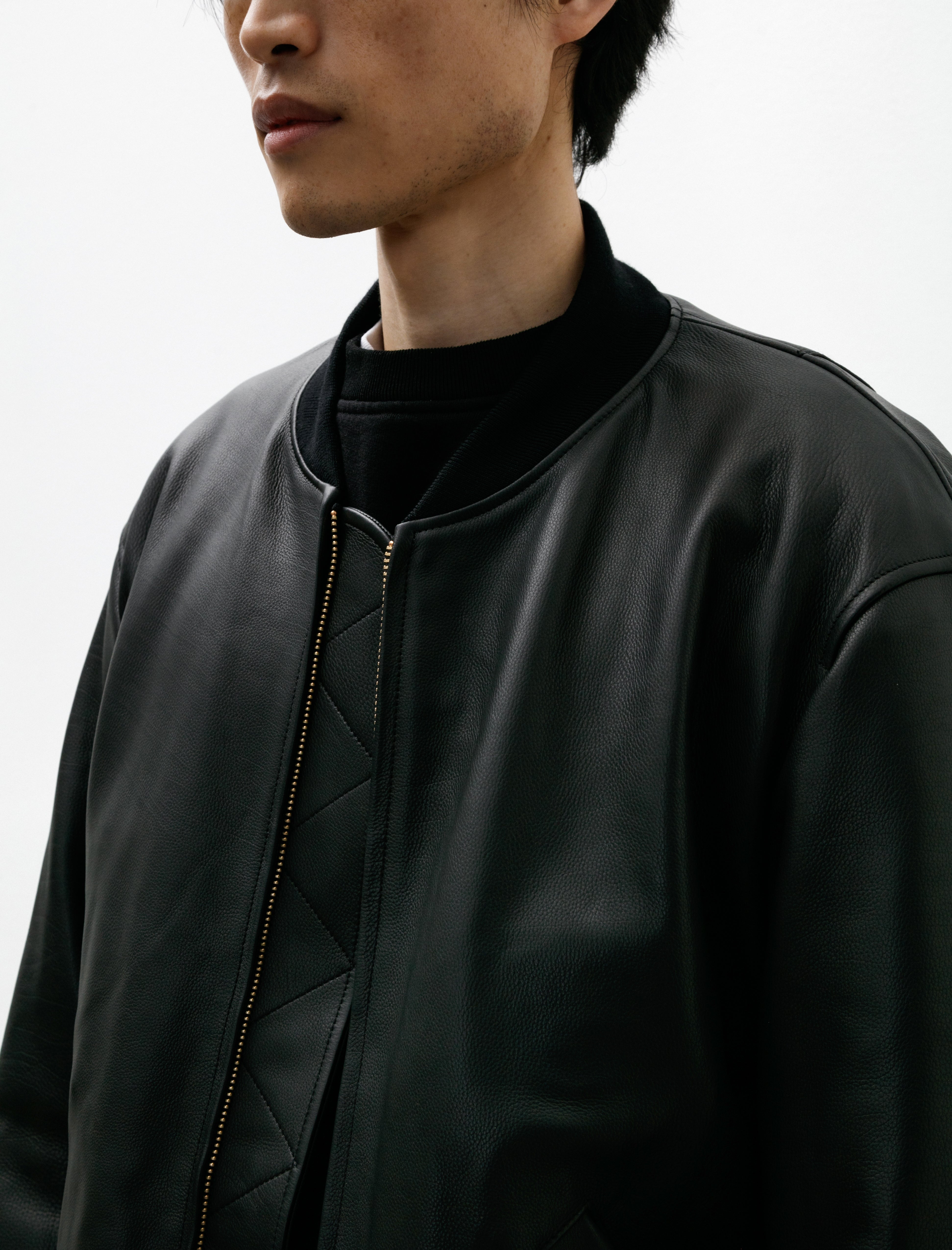 Comoli Calfskin Zip Blouson Black
