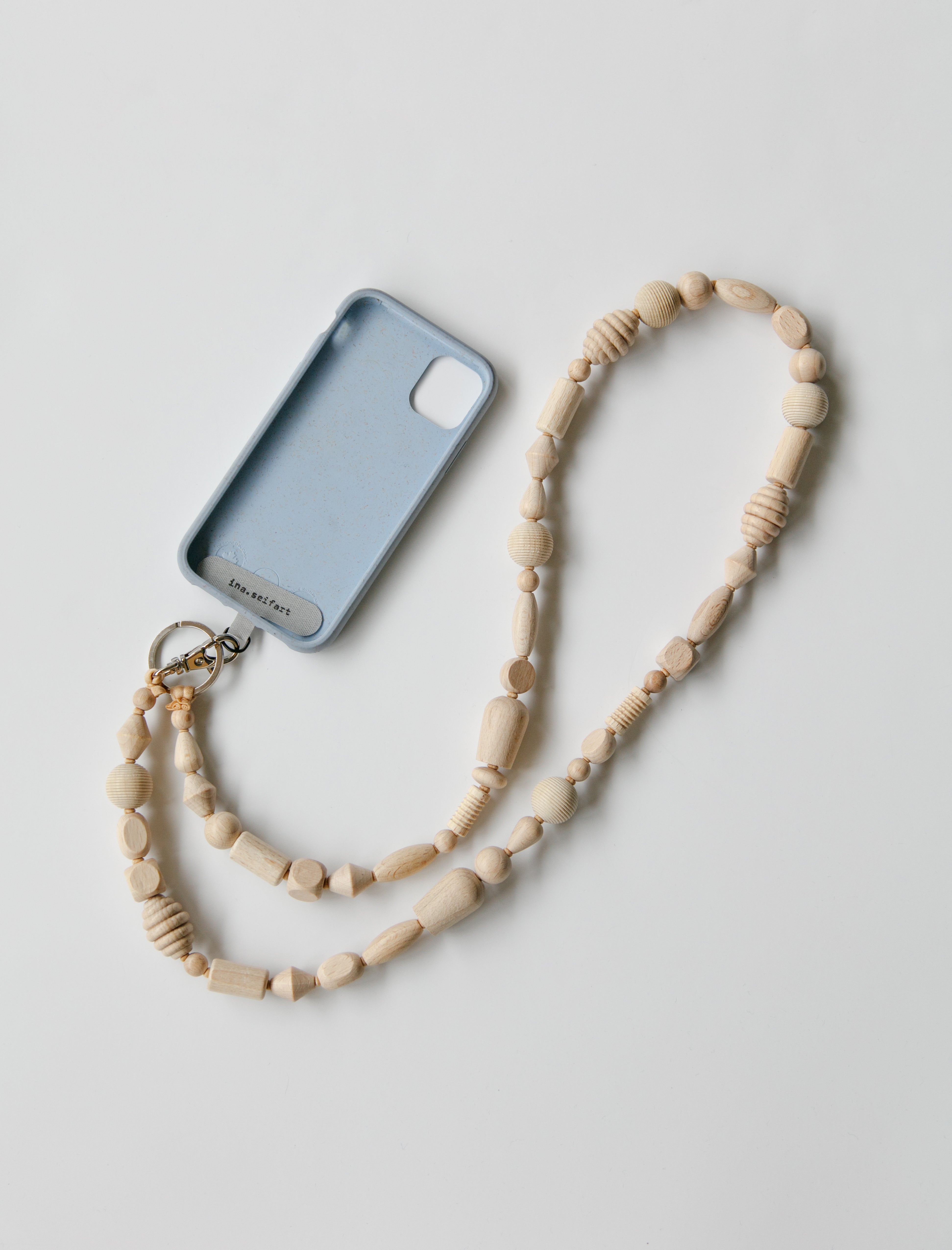 Ina Seifart Perlenmix Phonenecklace with Adapter Natural