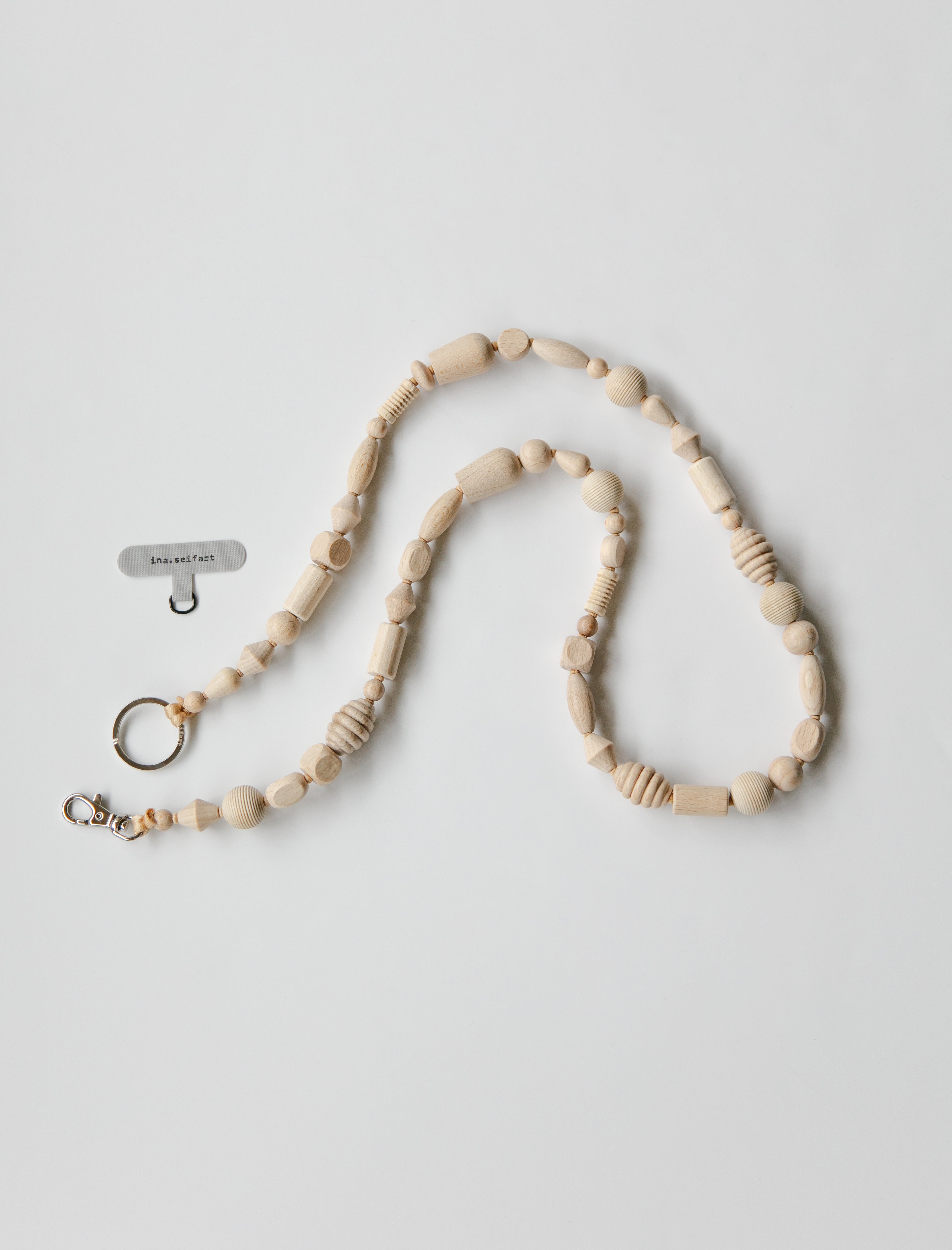 Ina Seifart Perlenmix Phonenecklace with Adapter Natural