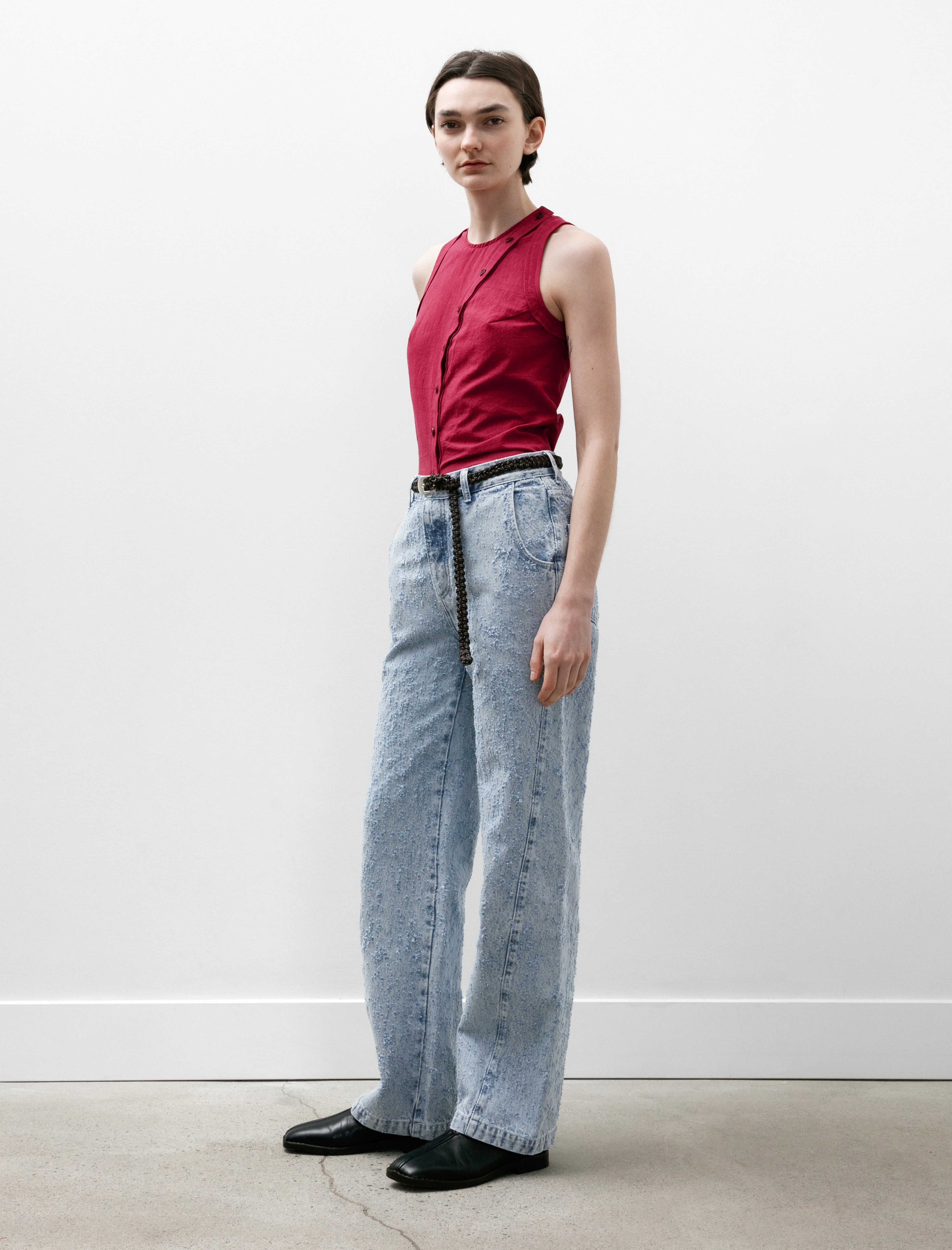 mfpen Womens Twisted Seam Jeans Light Blue Punch Out