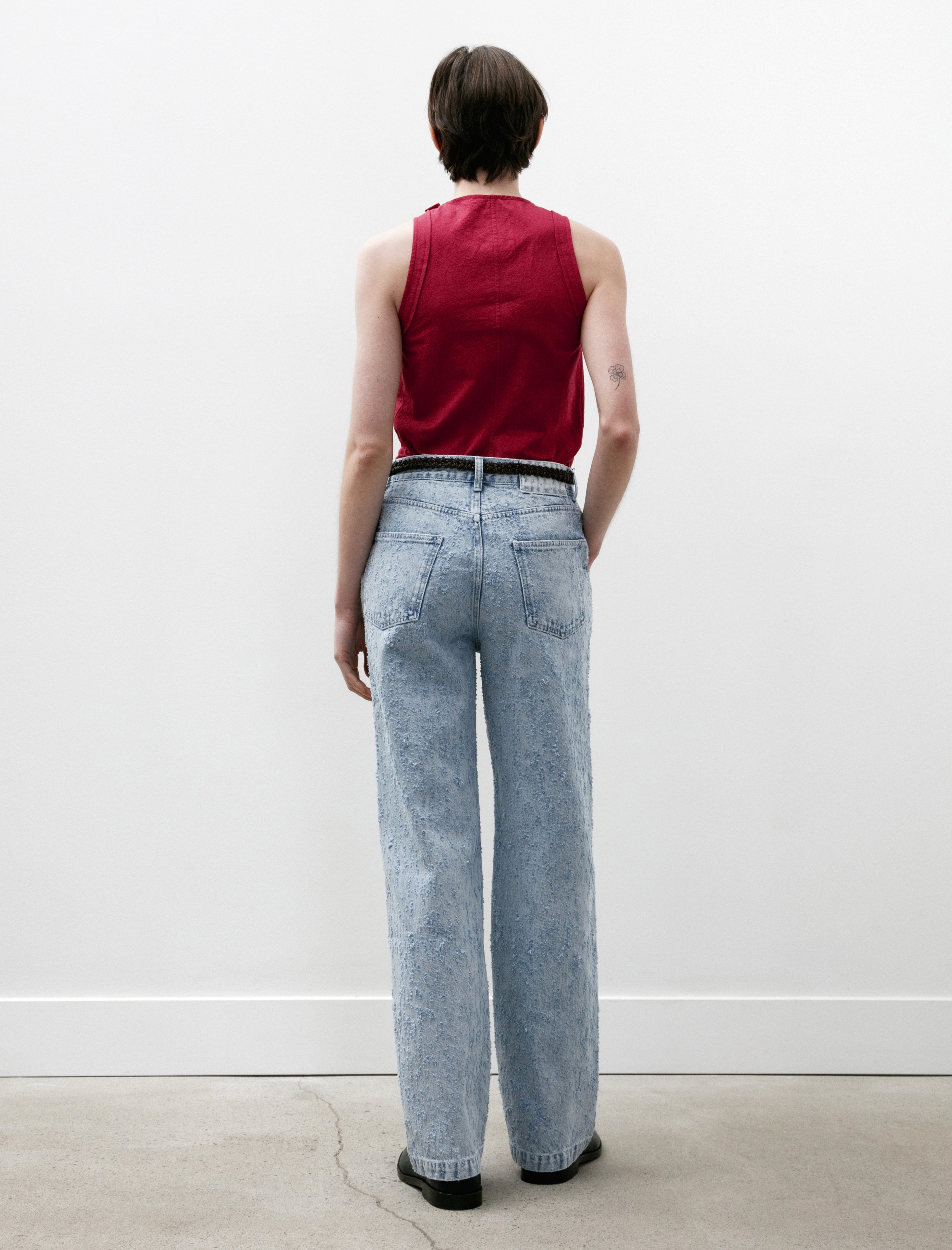 mfpen Womens Twisted Seam Jeans Light Blue Punch Out