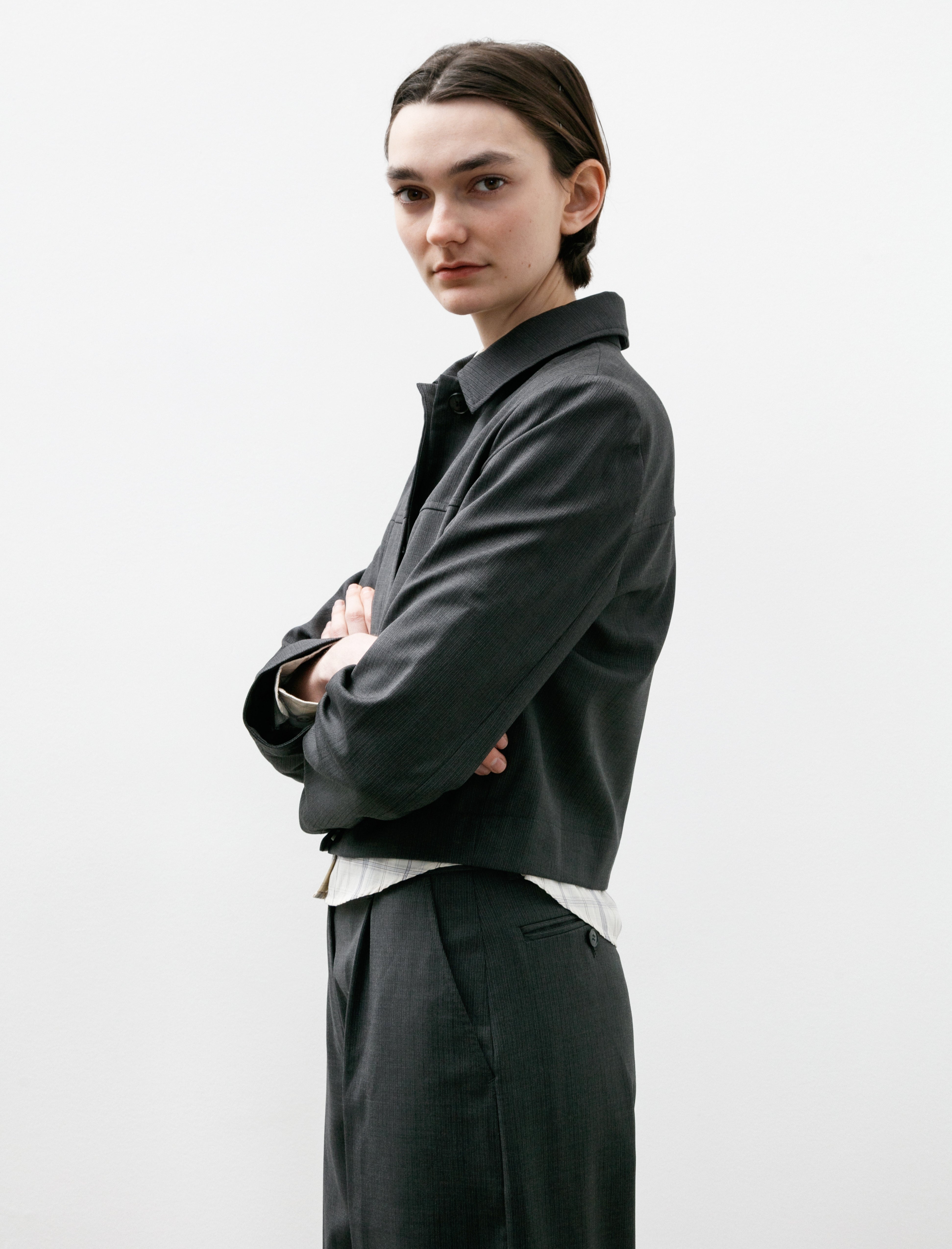 mfpen Above Jacket Grey 50s Stripe