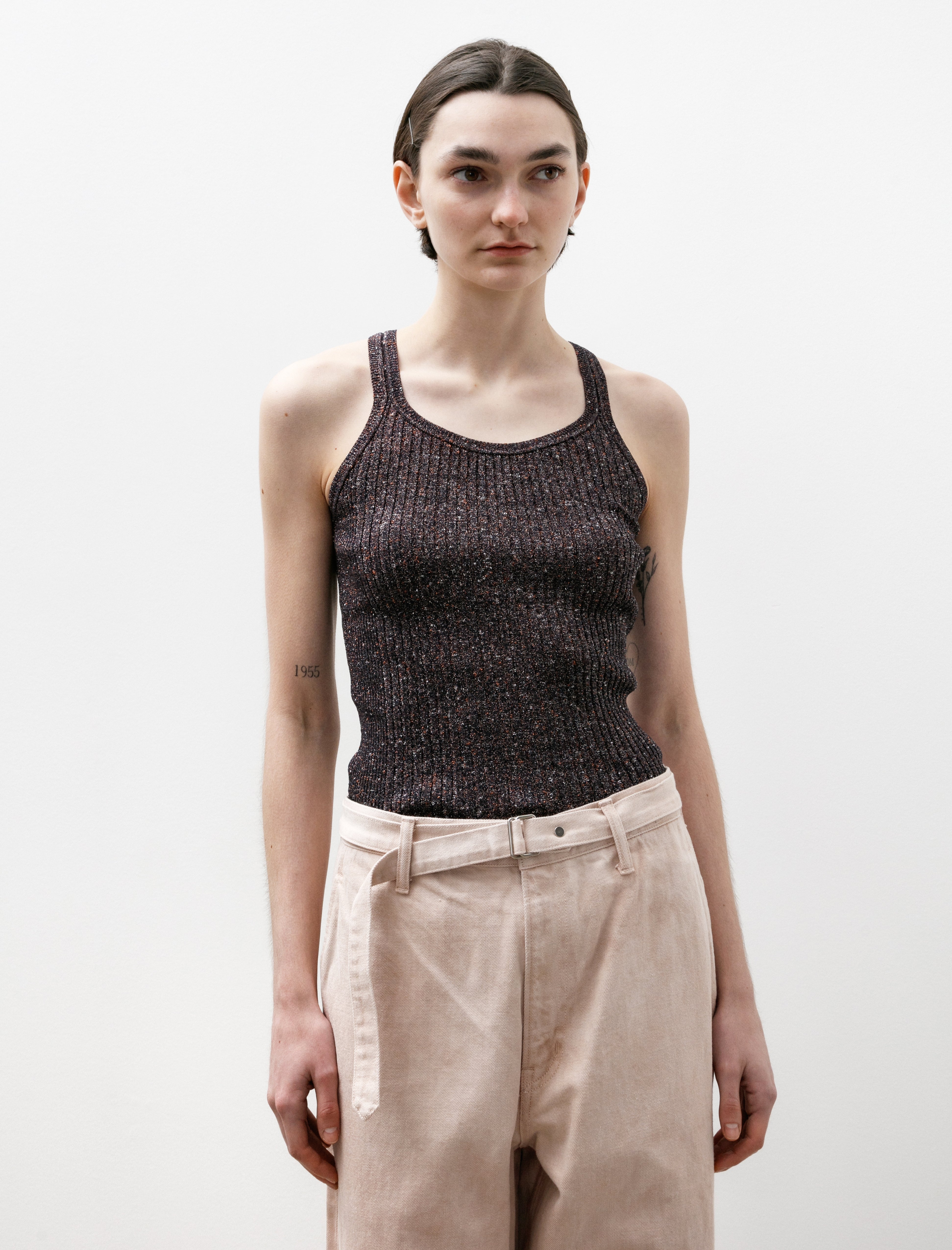 Kanako Sakai Glitter Tank Top Navy